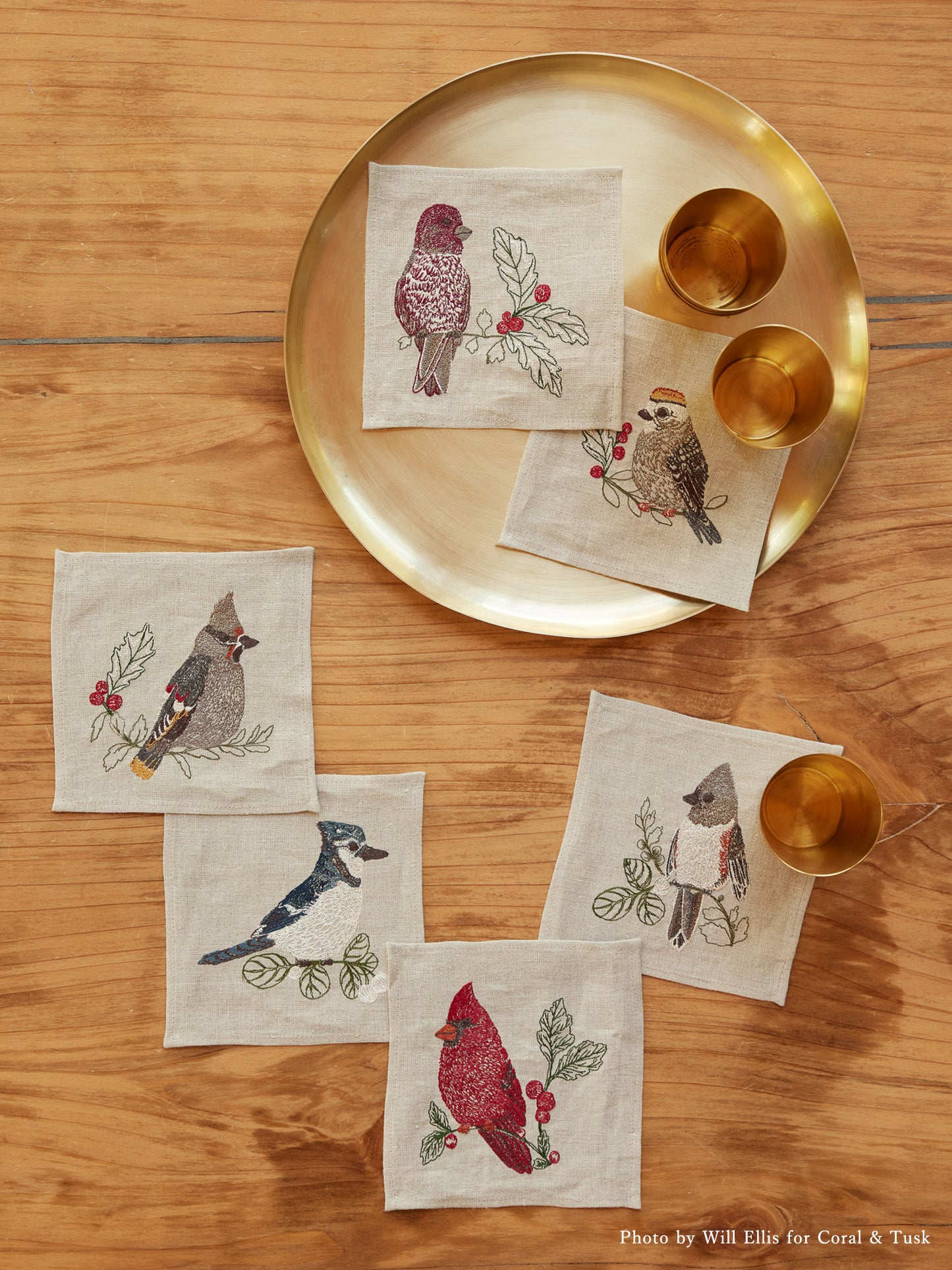 コースターセット Winter Birds