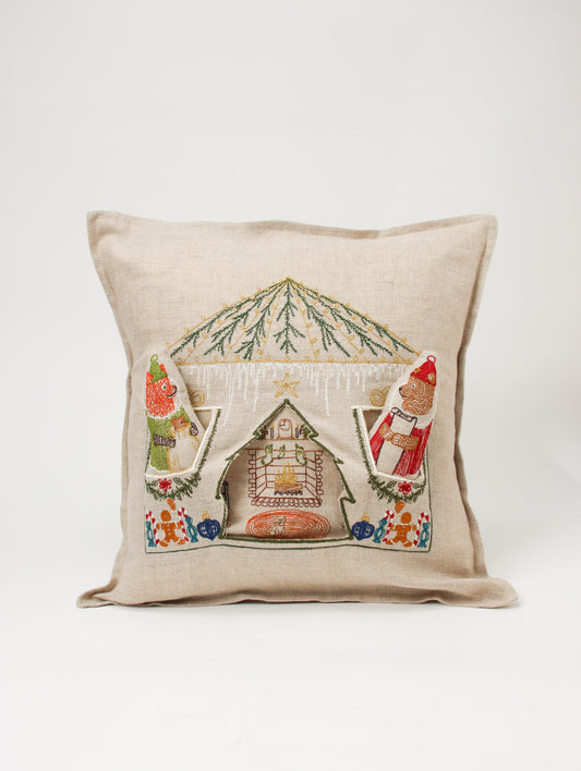 クッションカバー 30x30 North Pole Santa's House
