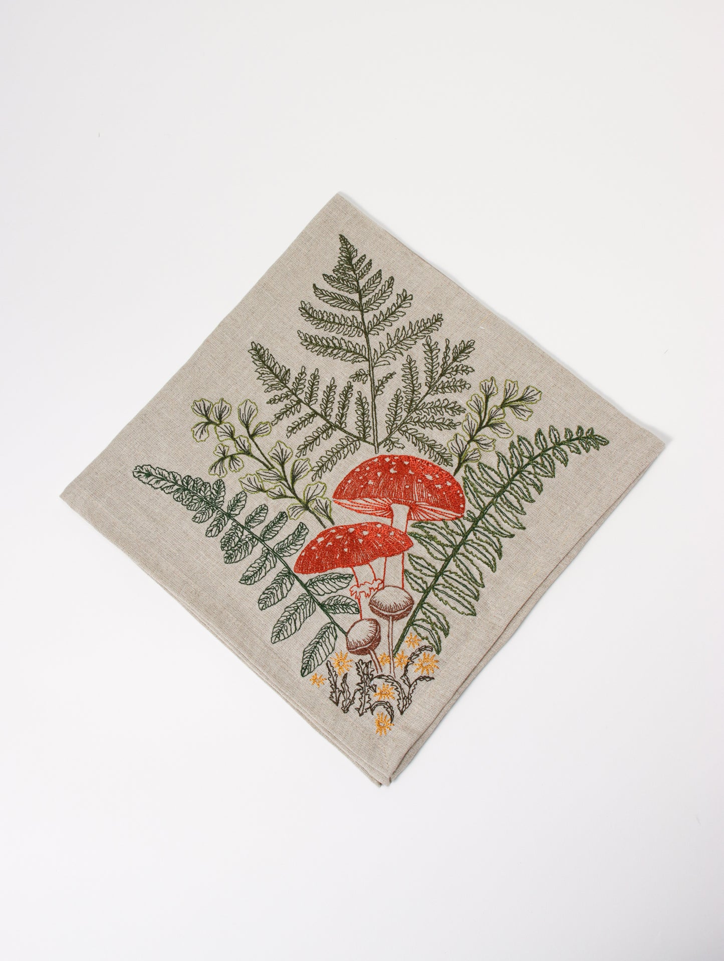 ナプキン 50x50 Mushrooms and Ferns Bouque