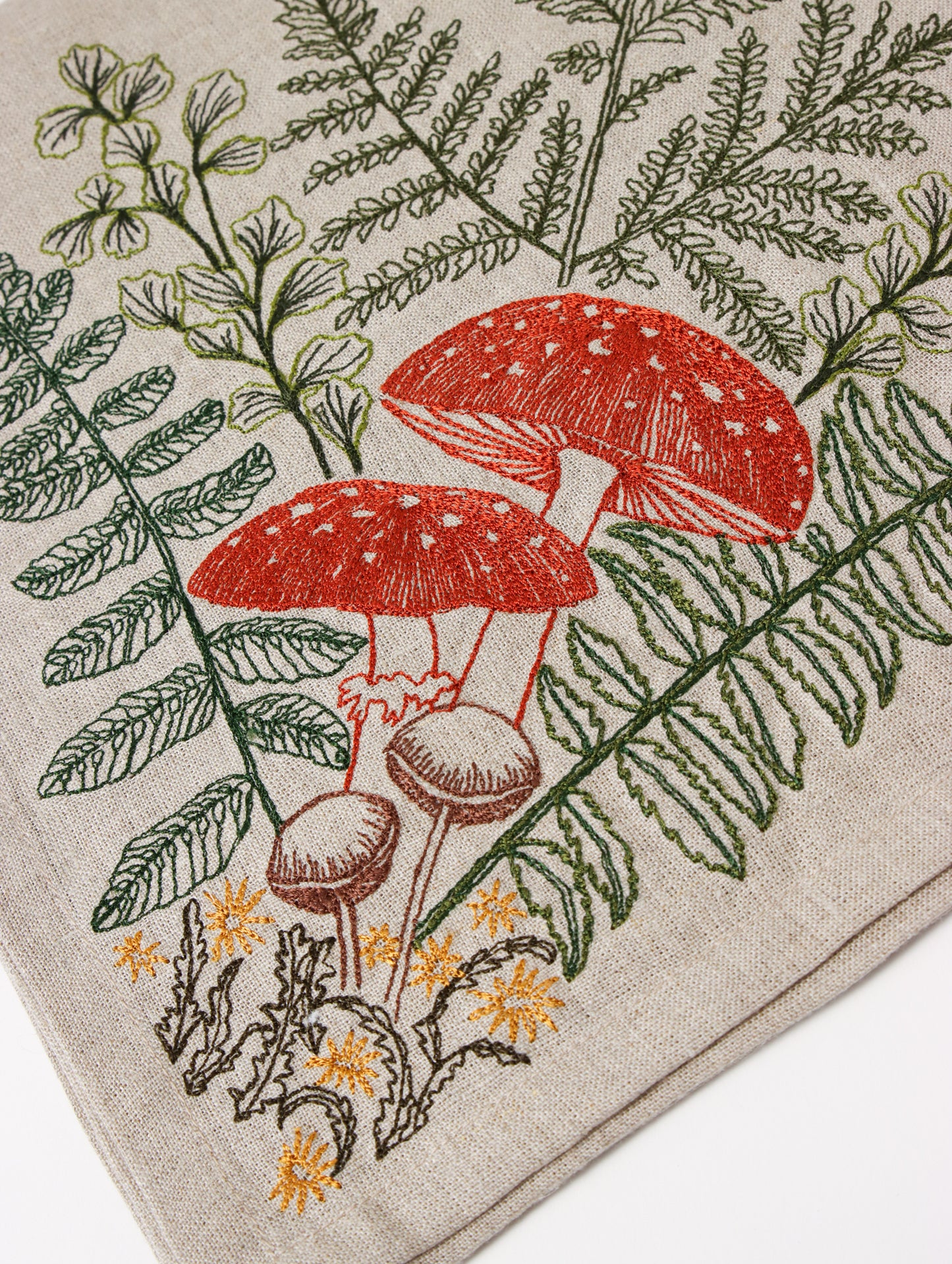 ナプキン 50x50 Mushrooms and Ferns Bouque