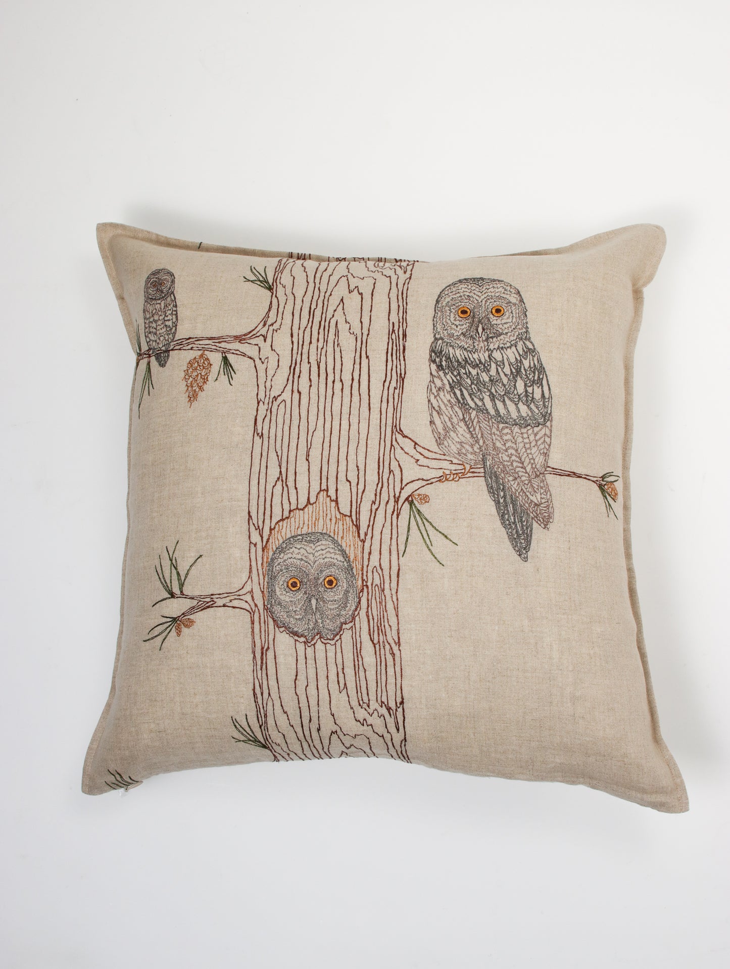 クッションカバー 50x50 Owl Family Tree