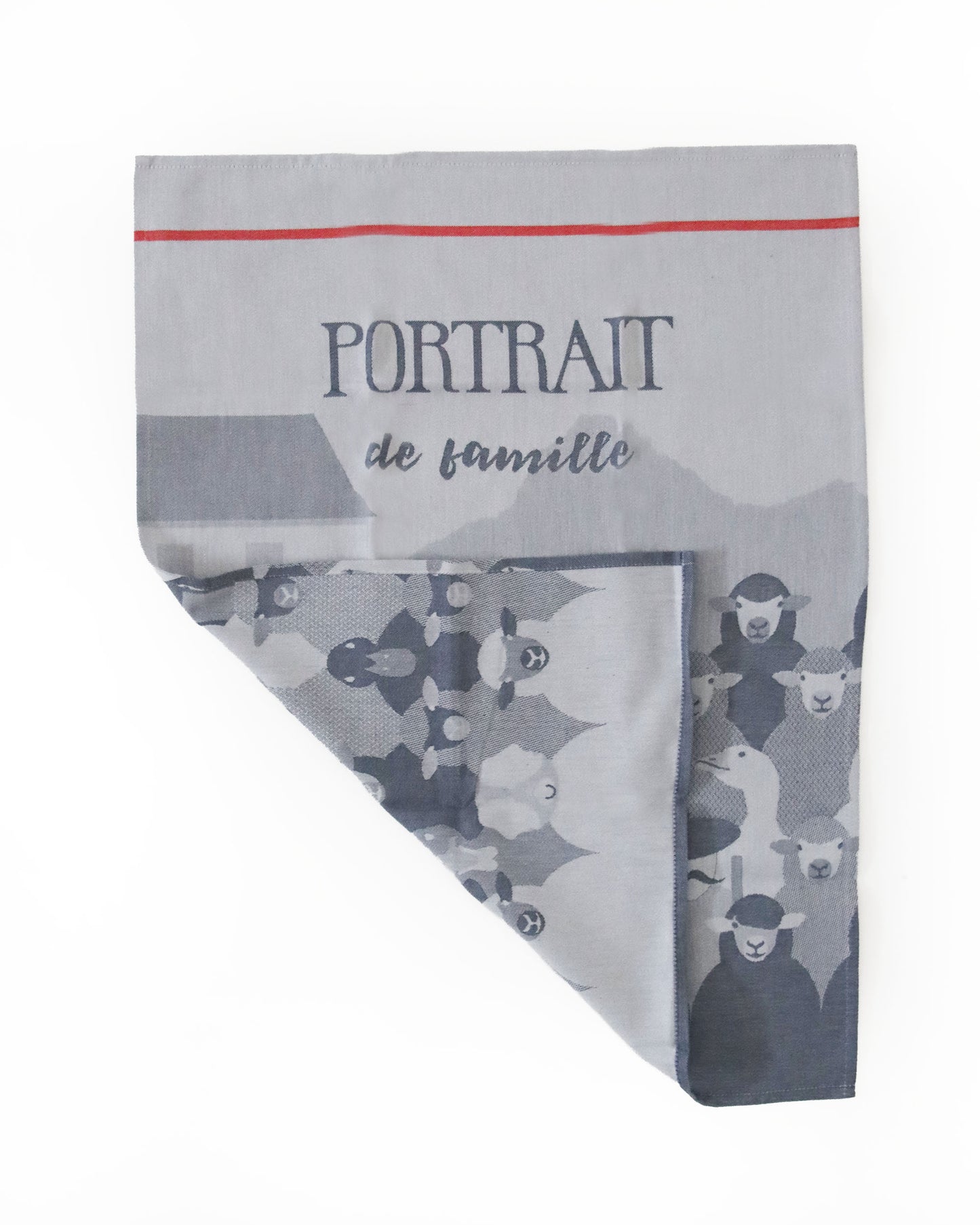 <TISSAGE MOUTET> ティータオル PORTRAIT DE FAMILLE