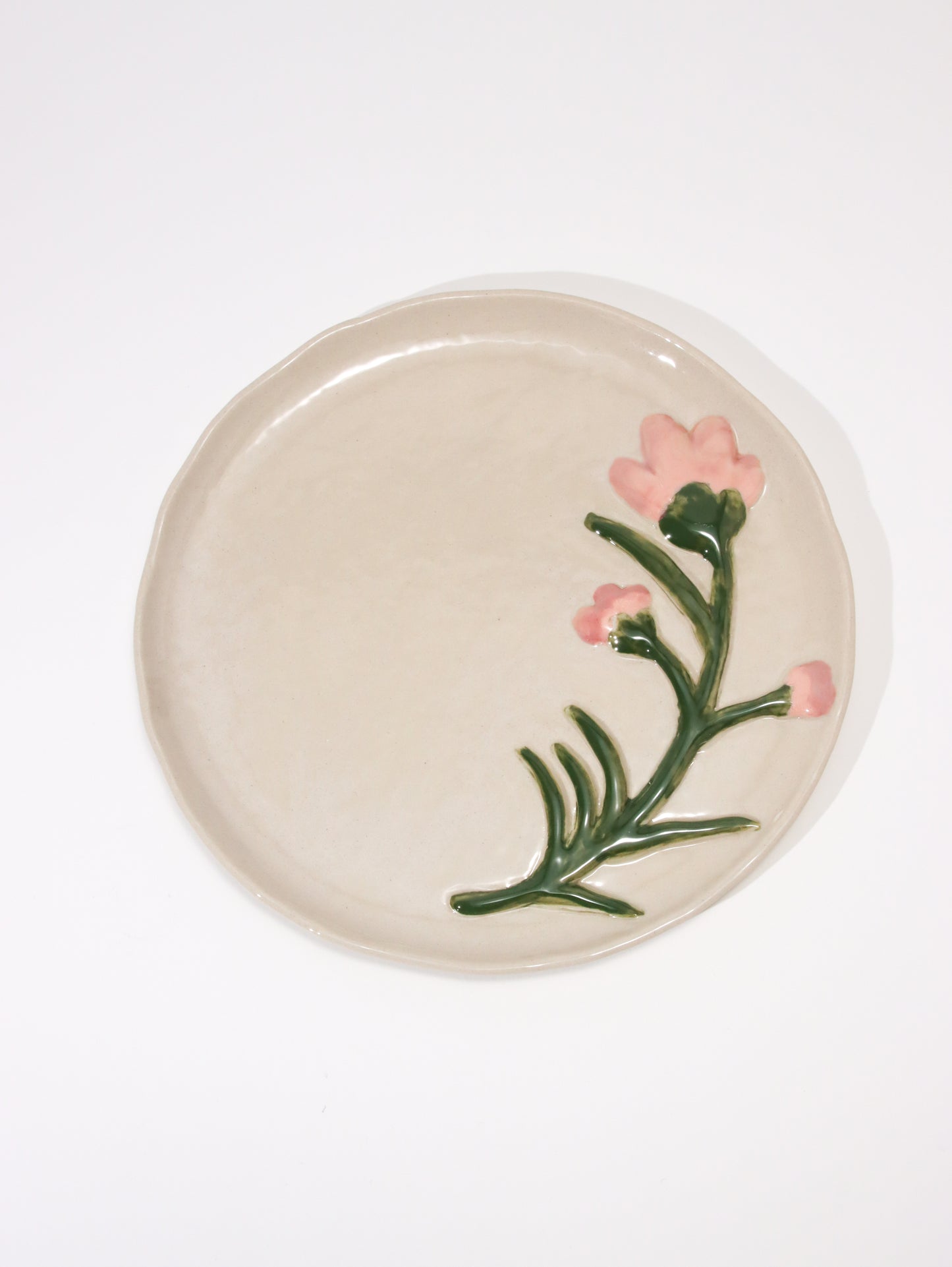 デザートプレート LES ASSIETTES DESSERT FLEURIES ROSE