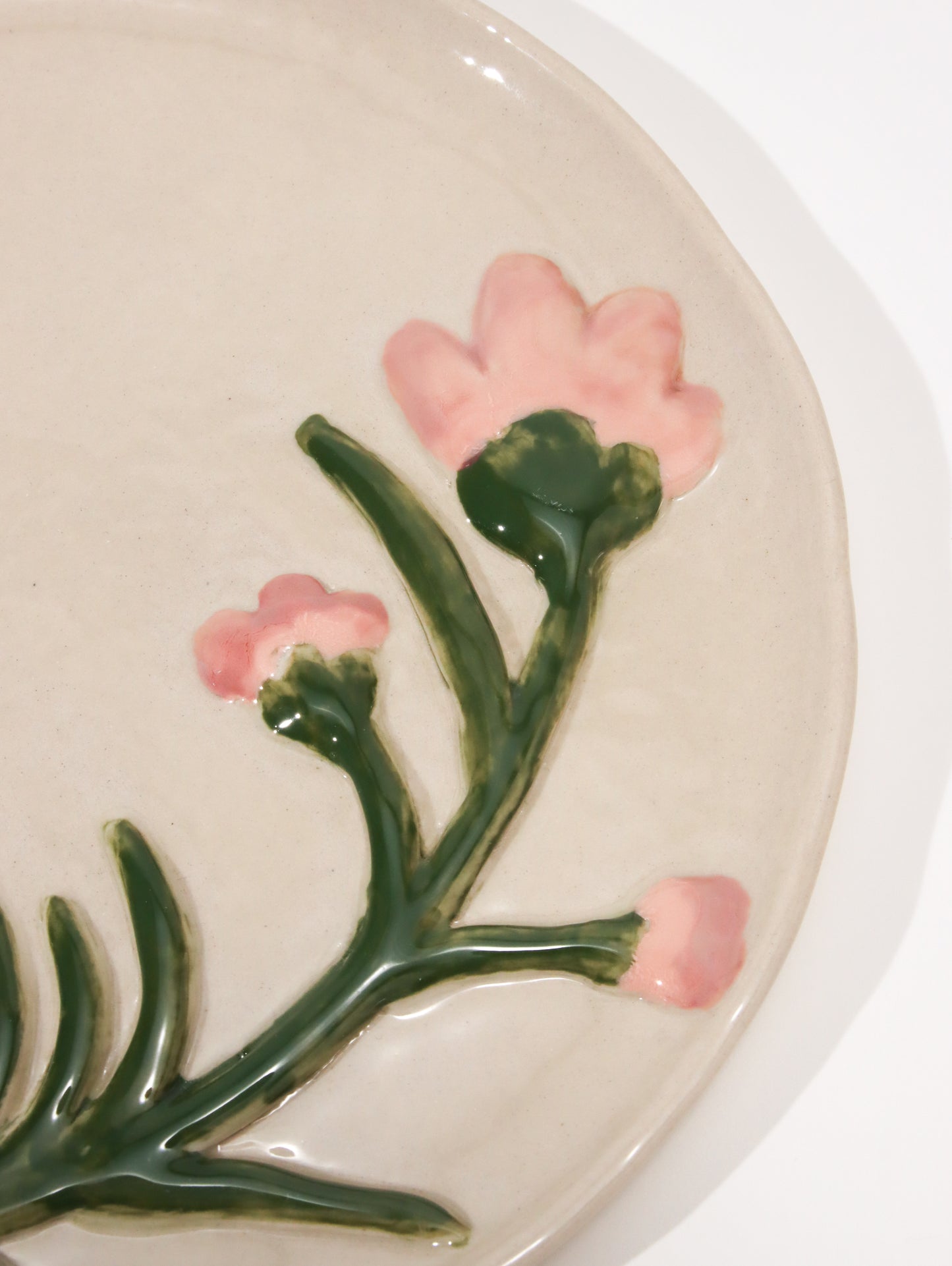 デザートプレート LES ASSIETTES DESSERT FLEURIES ROSE