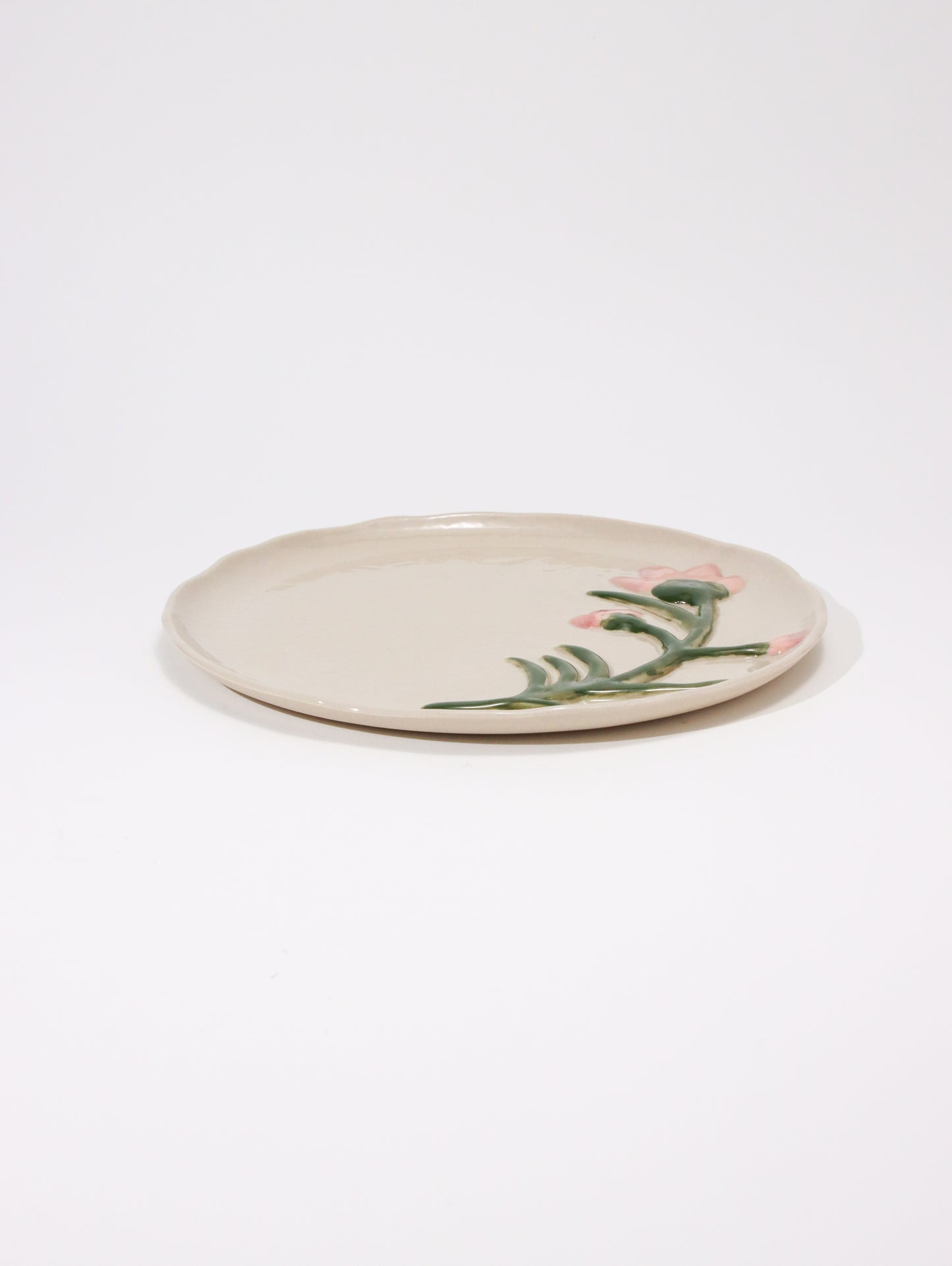 デザートプレート LES ASSIETTES DESSERT FLEURIES ROSE