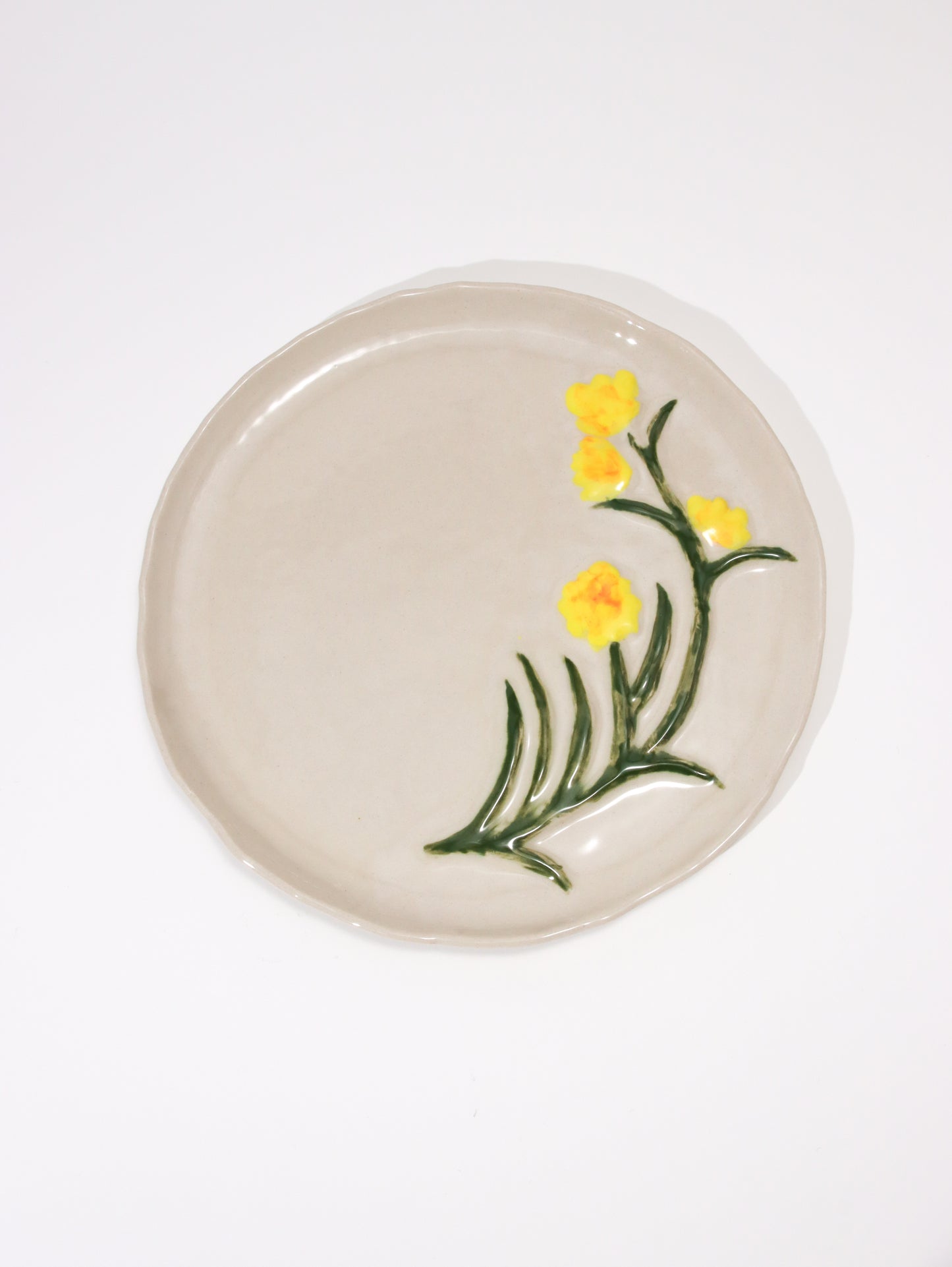 デザートプレート LES ASSIETTES DESSERT FLEURIES JONQUIL