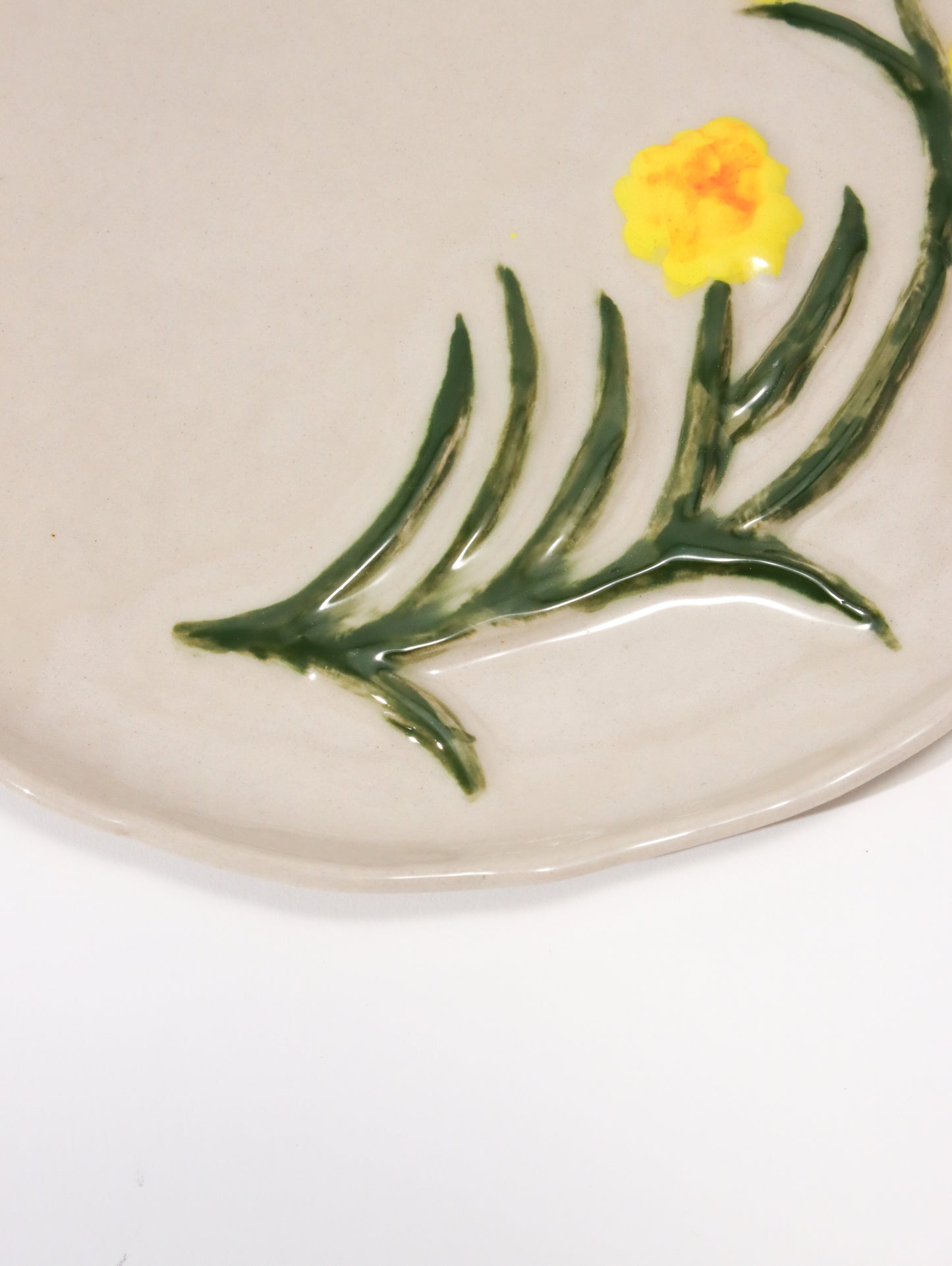 デザートプレート LES ASSIETTES DESSERT FLEURIES JONQUIL