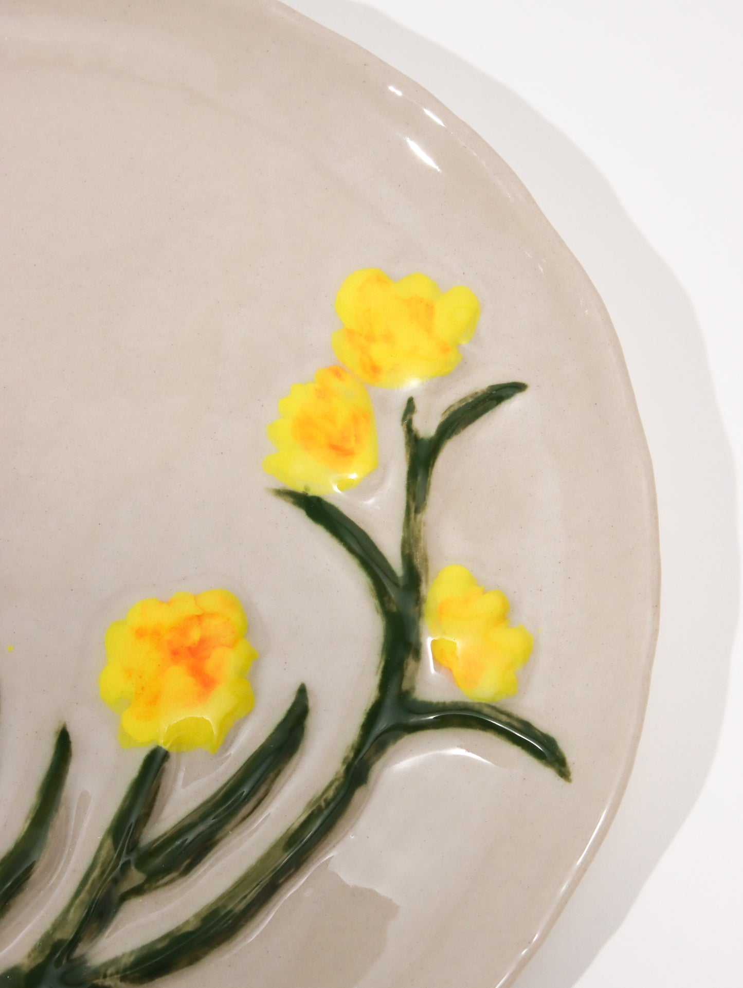 デザートプレート LES ASSIETTES DESSERT FLEURIES JONQUIL