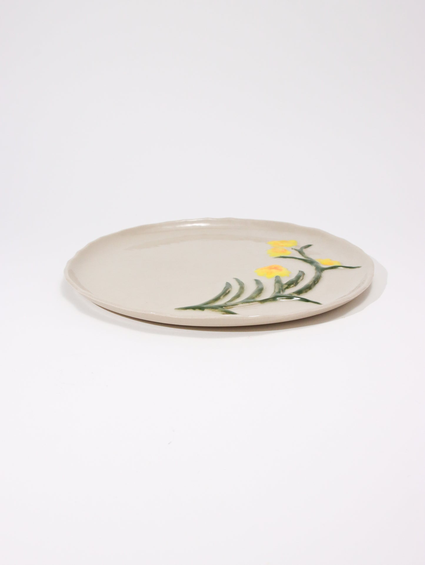 デザートプレート LES ASSIETTES DESSERT FLEURIES JONQUIL
