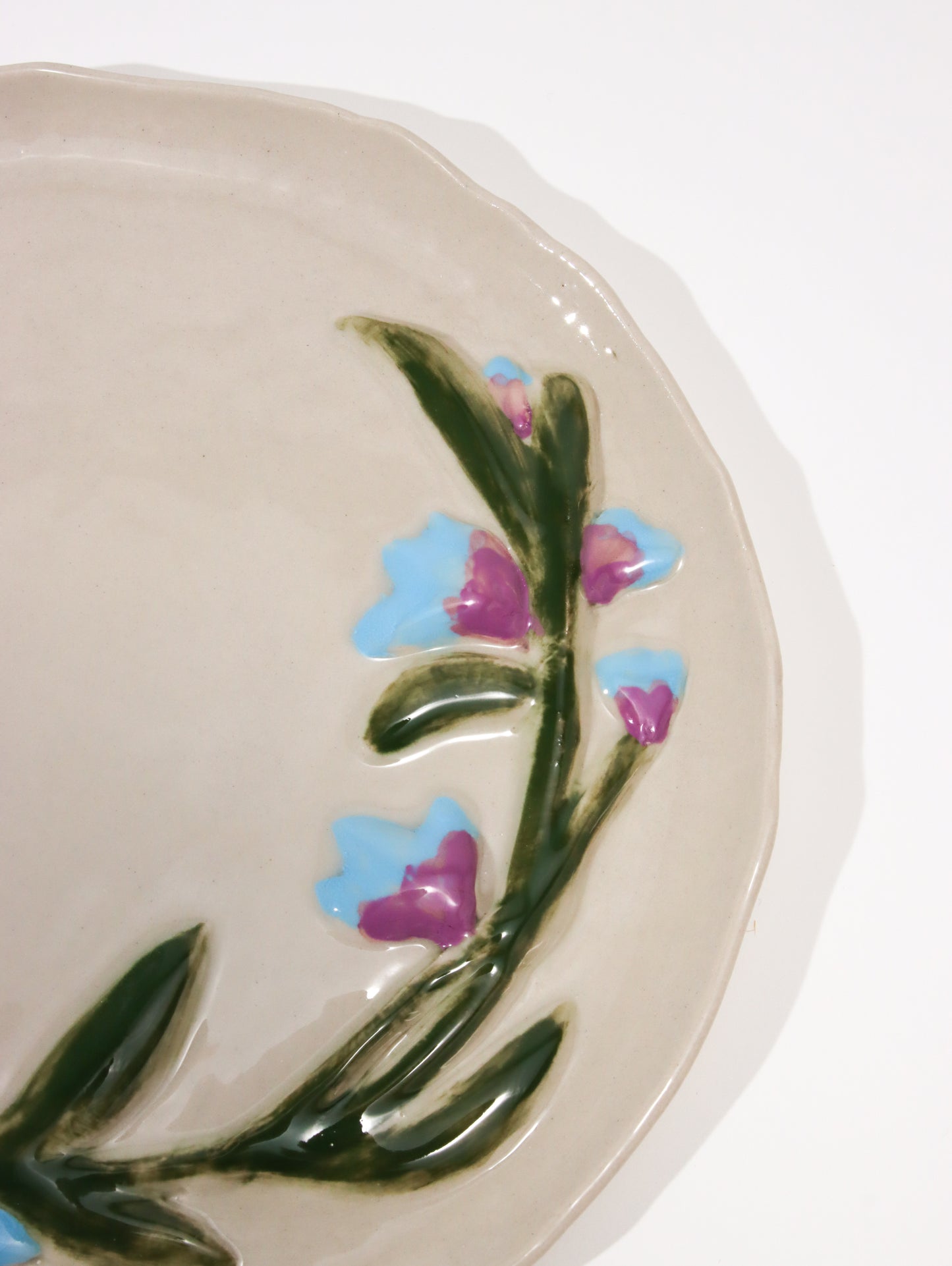 デザートプレート LES ASSIETTES DESSERT FLEURIES MYOSOTI
