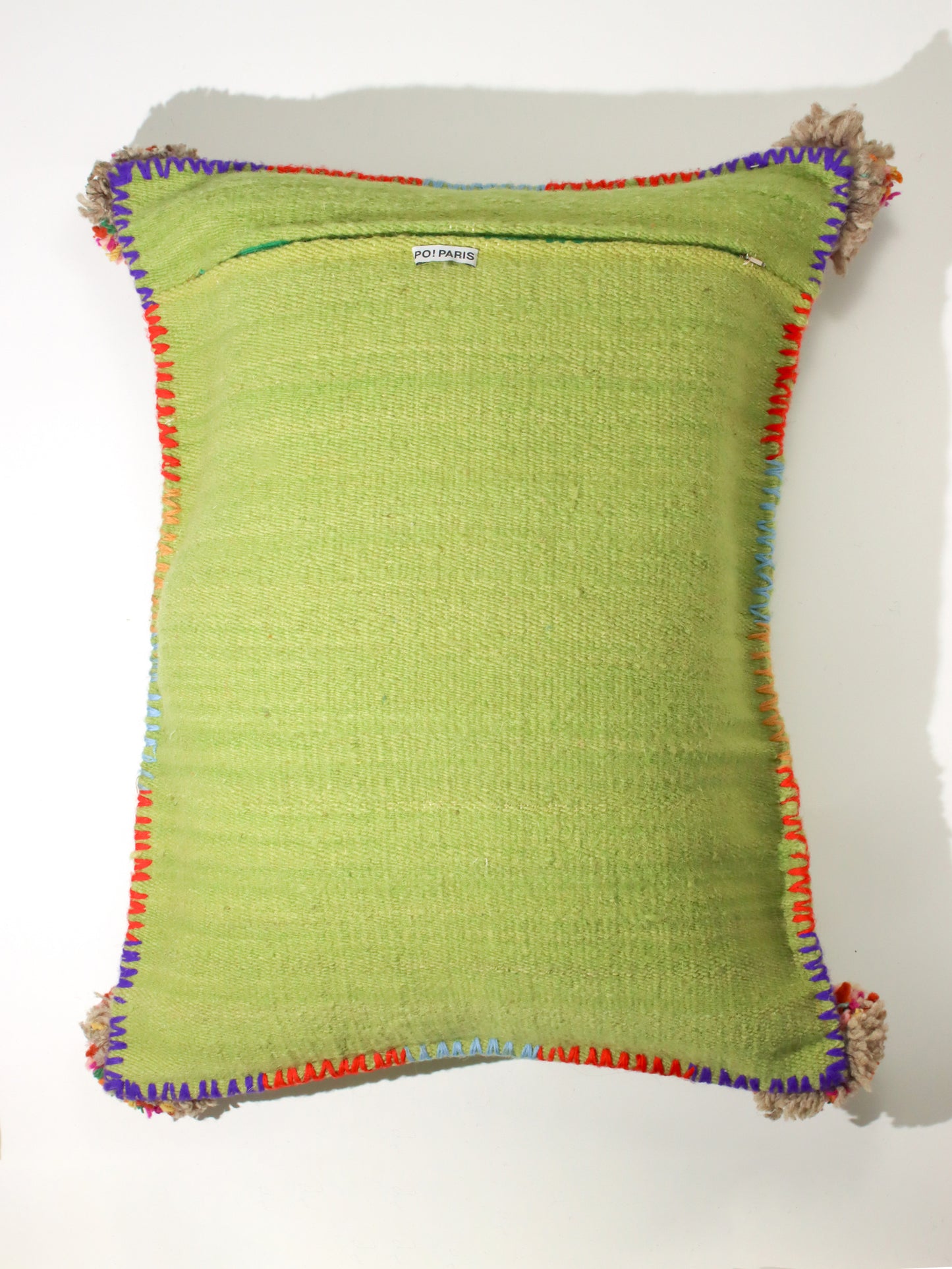 <PO PARIS> クッションカバー Vert 6 acide Pivoine 65×90cm