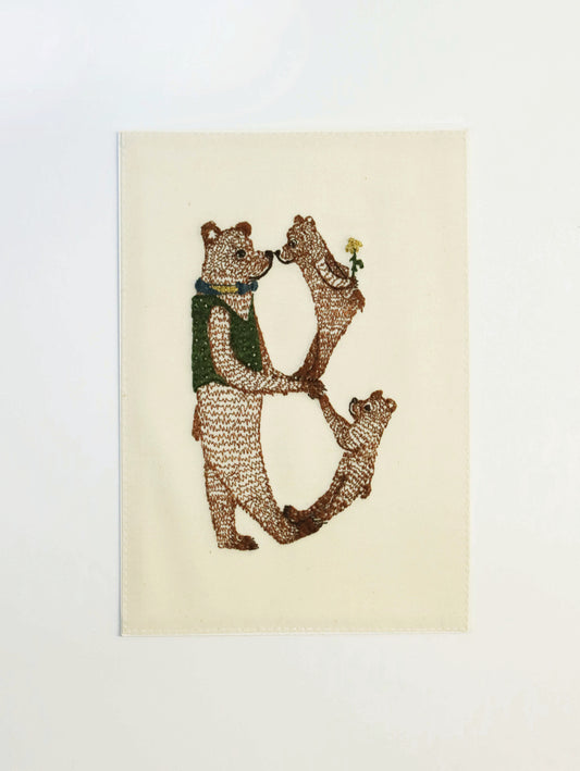 【SPECIAL ITEM】刺繍カード Papa Bear