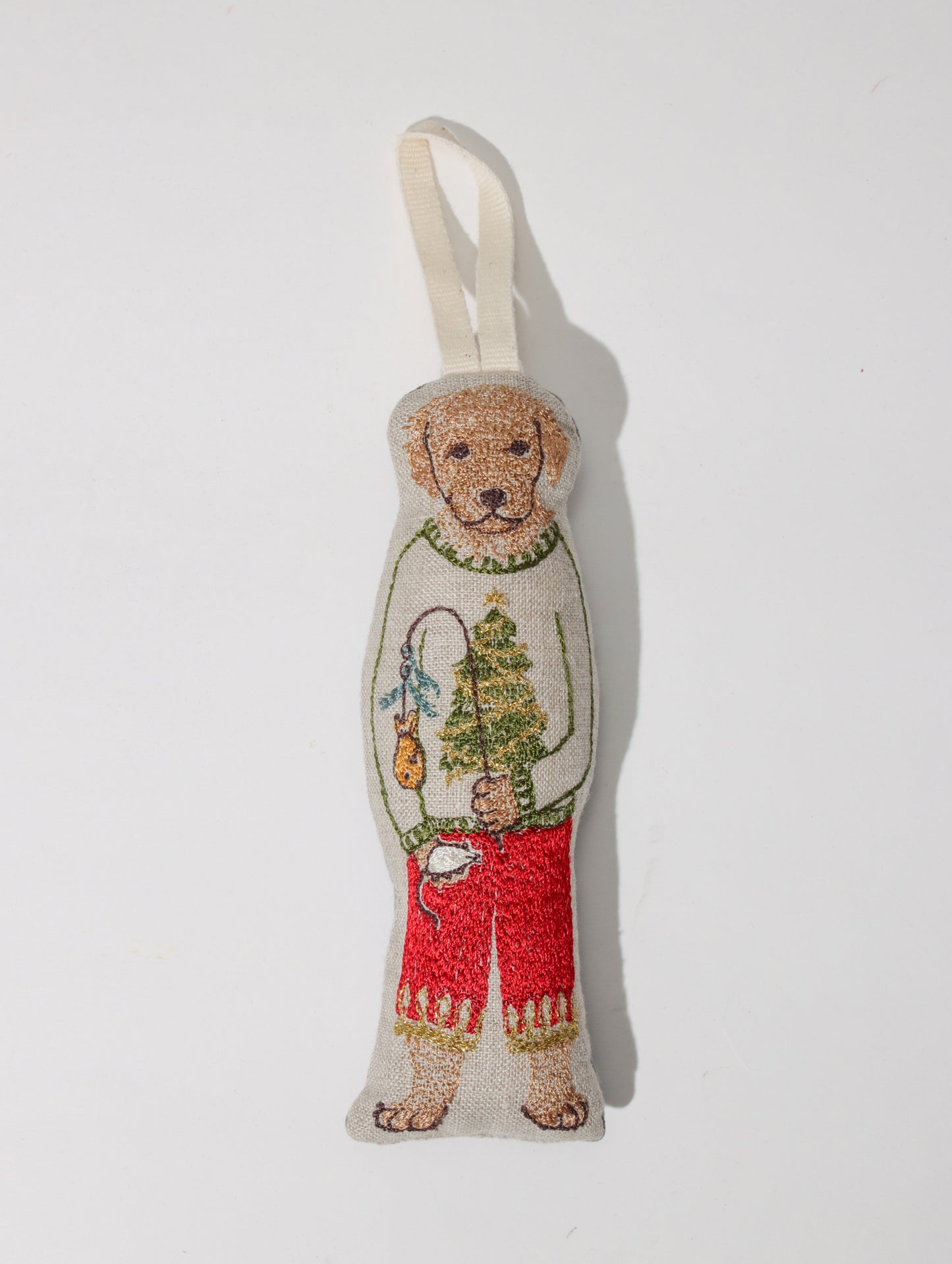 オーナメント Dog with Gift