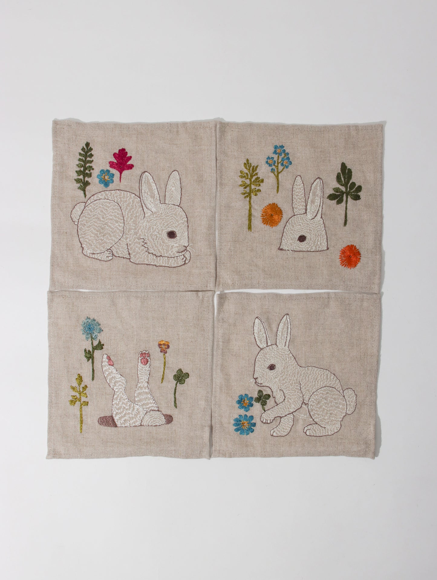 コースター9枚セット Bunnies and Blooms