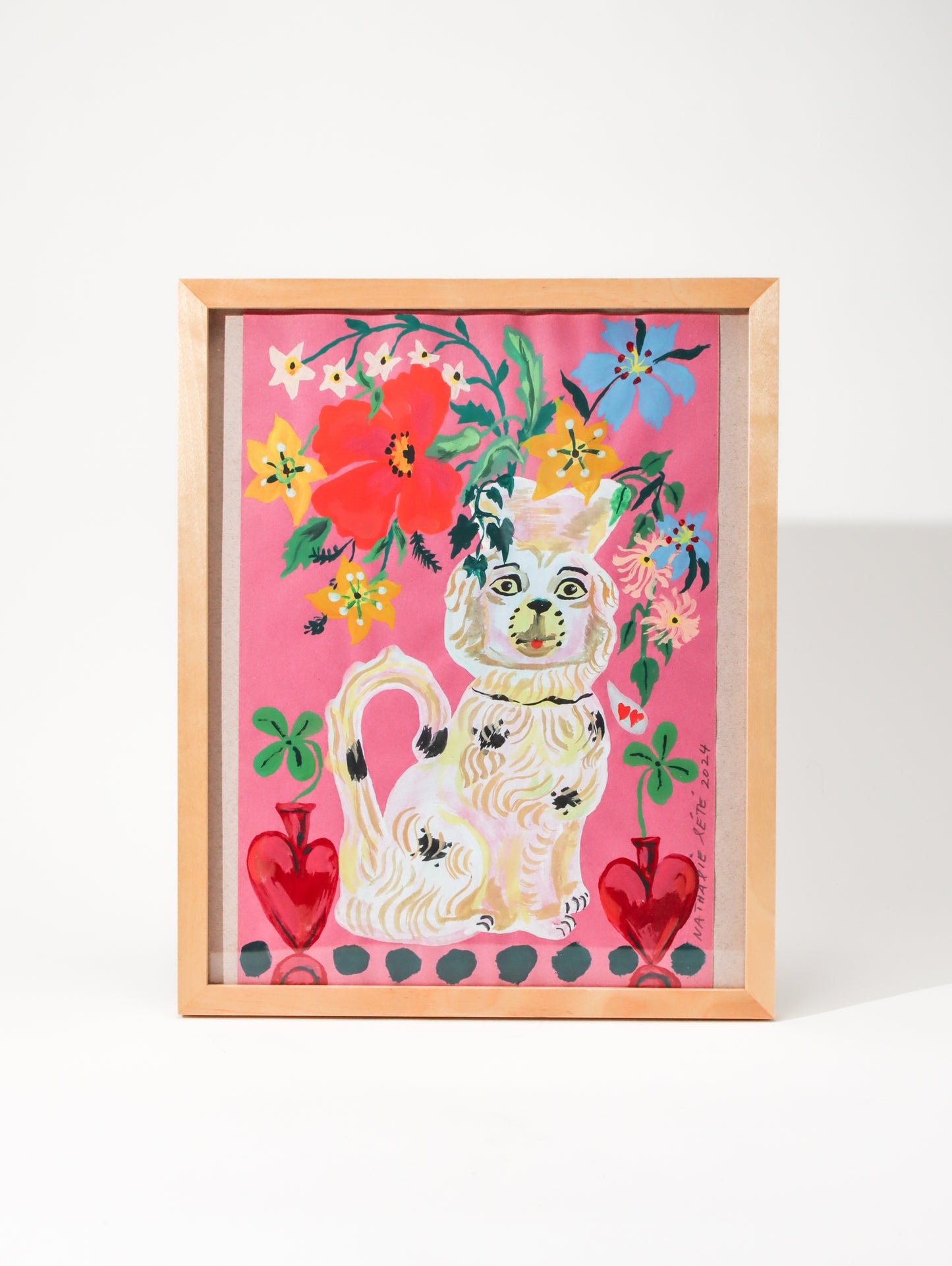 アート the vase dog