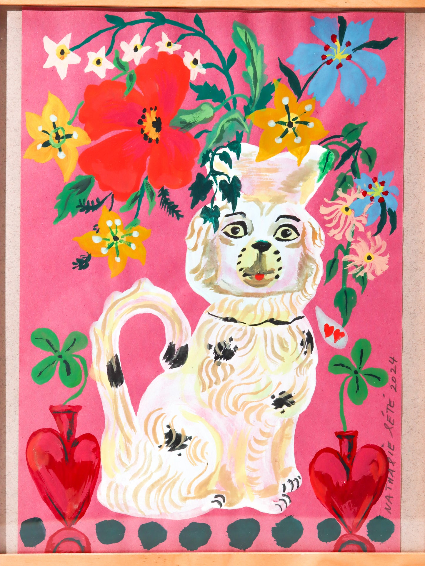 アート the vase dog