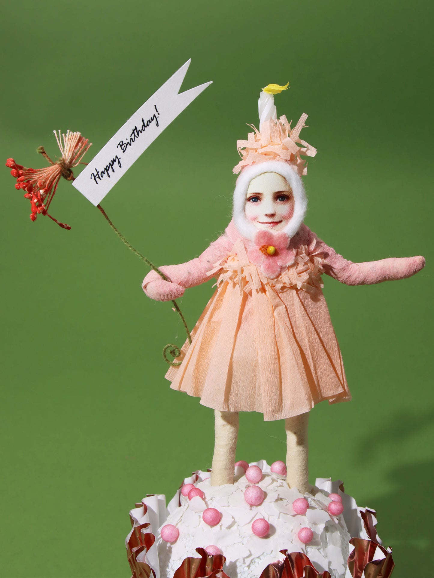 オブジェ PINK BIRTHDAY GIRL CUPCAKE