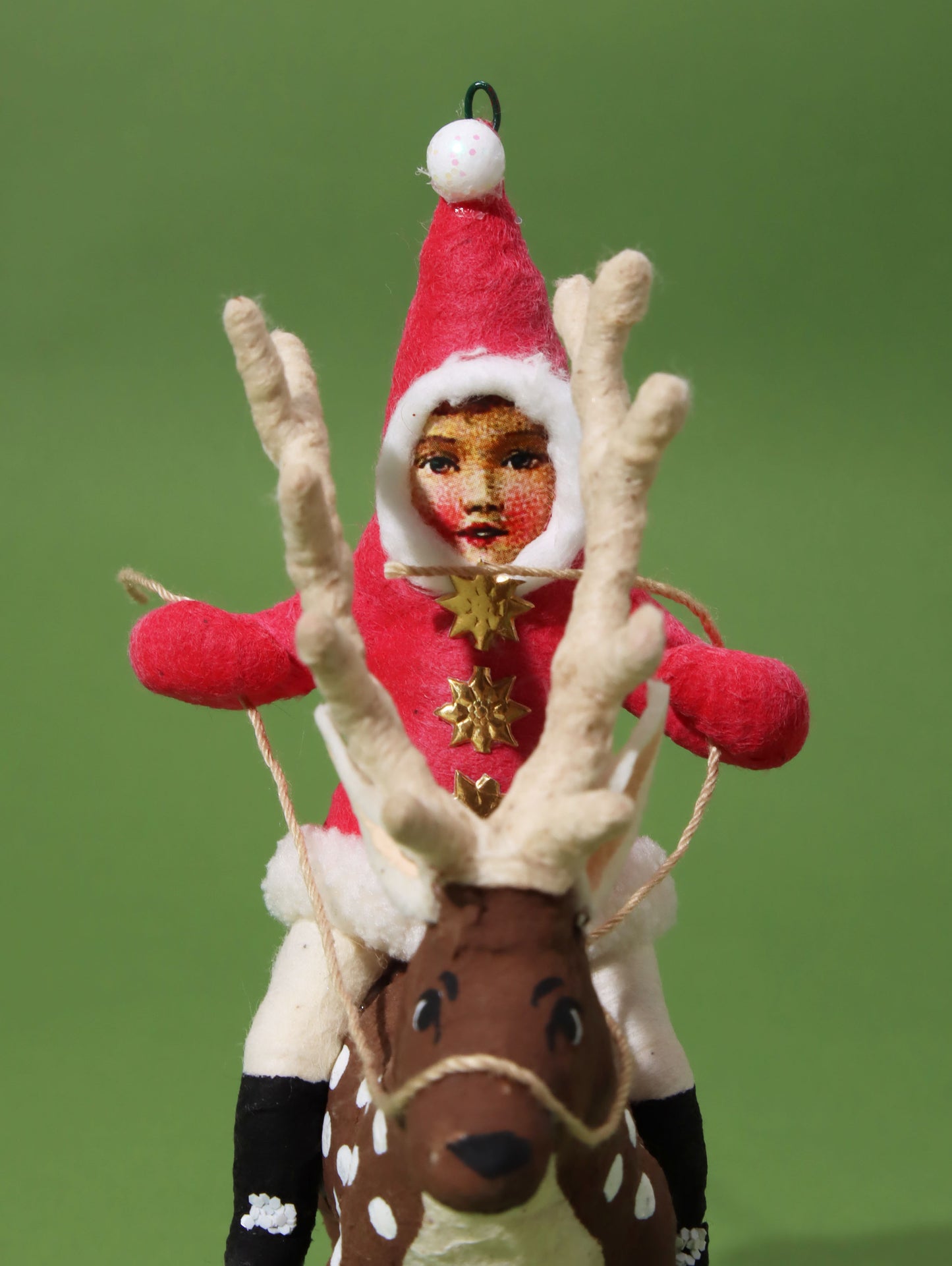 オーナメント SPOTTED REINDEER RIDER