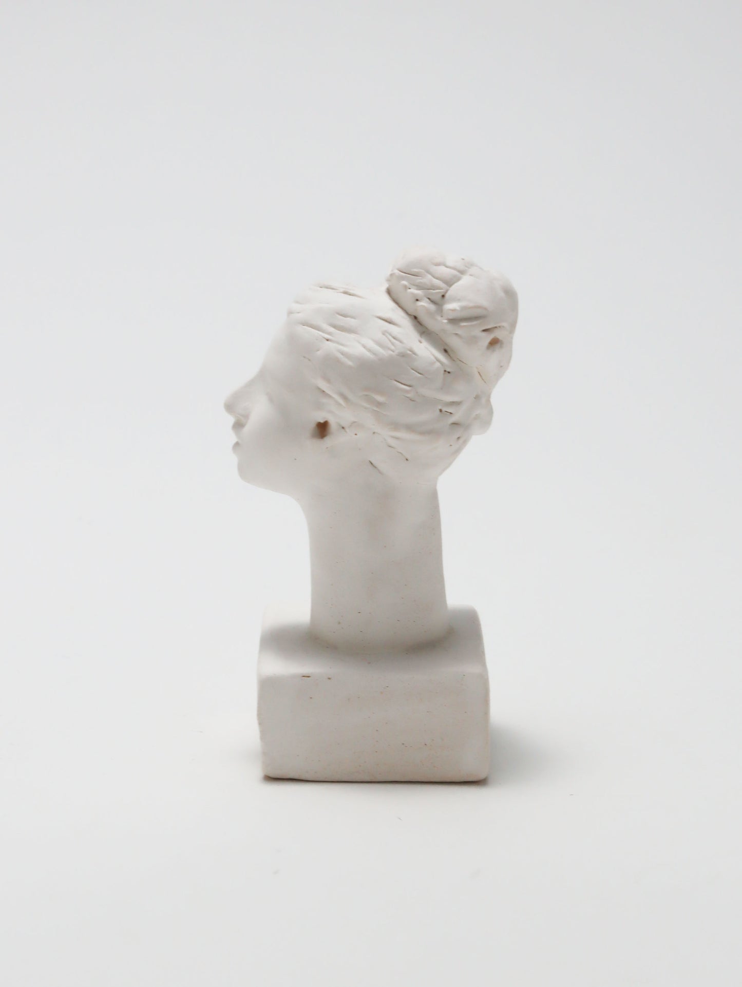 オブジェ Buste Socle Brun Blanc 13