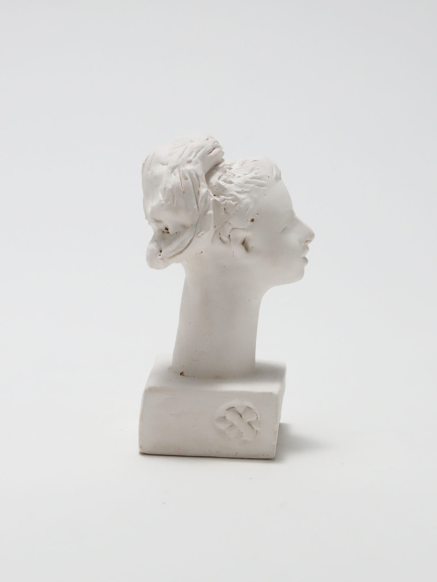 オブジェ Buste Socle Brun Blanc 13