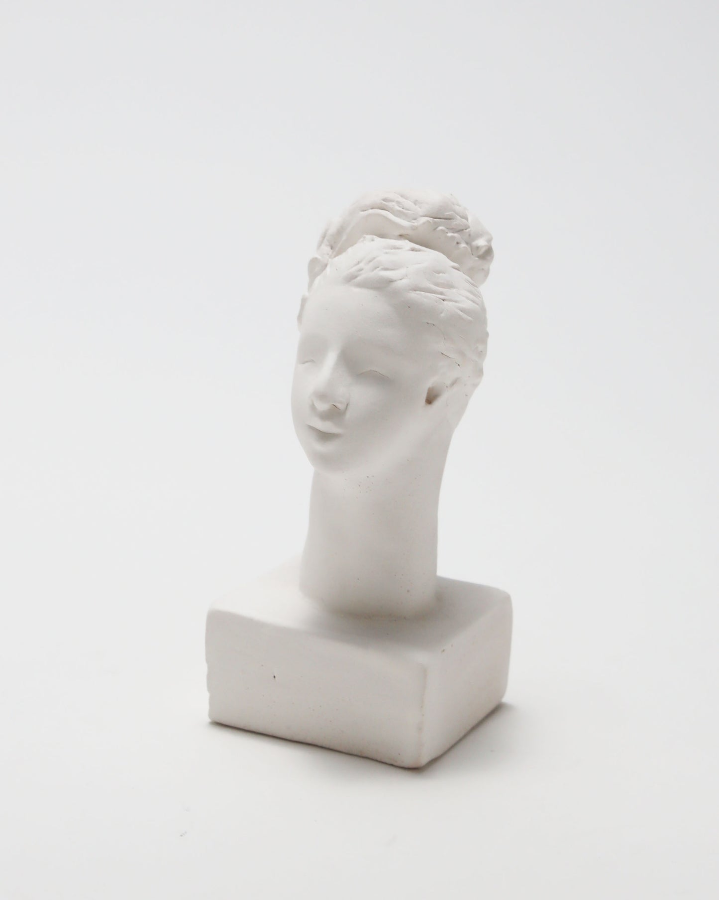 オブジェ Buste Socle Brun Blanc 13