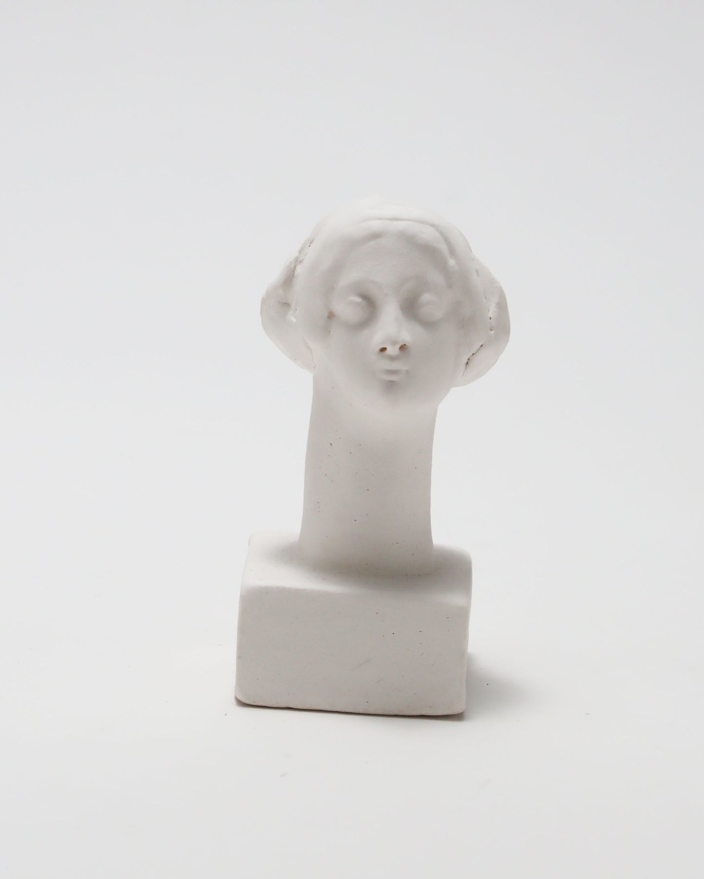 オブジェ Buste Socle Brun Blanc 17