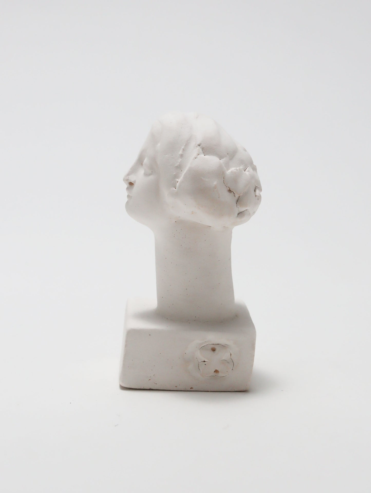 オブジェ Buste Socle Brun Blanc 17