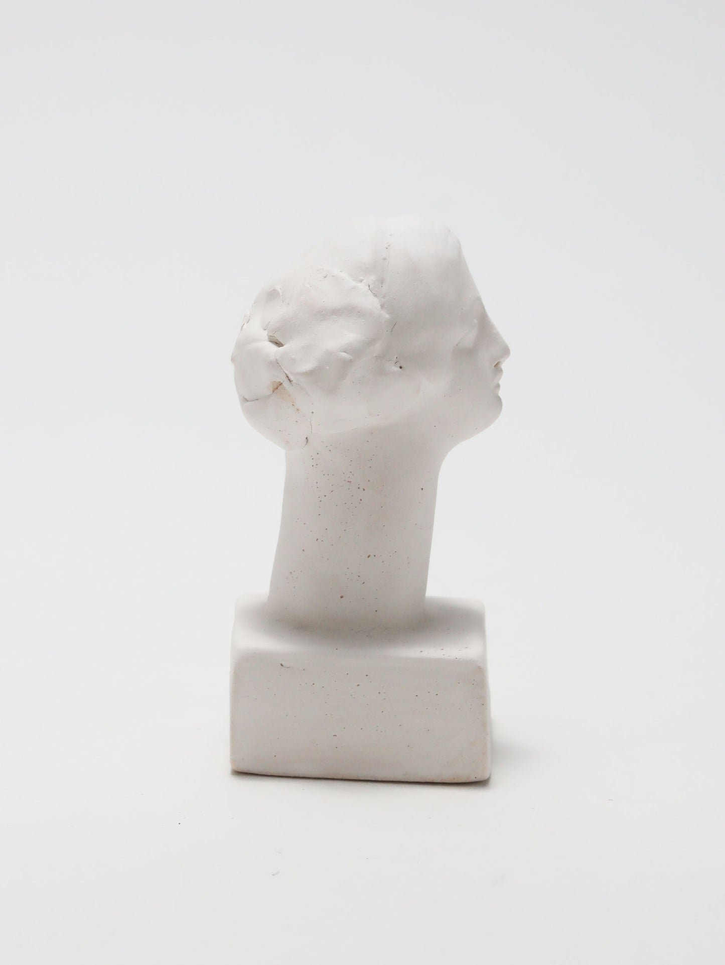 オブジェ Buste Socle Brun Blanc 17