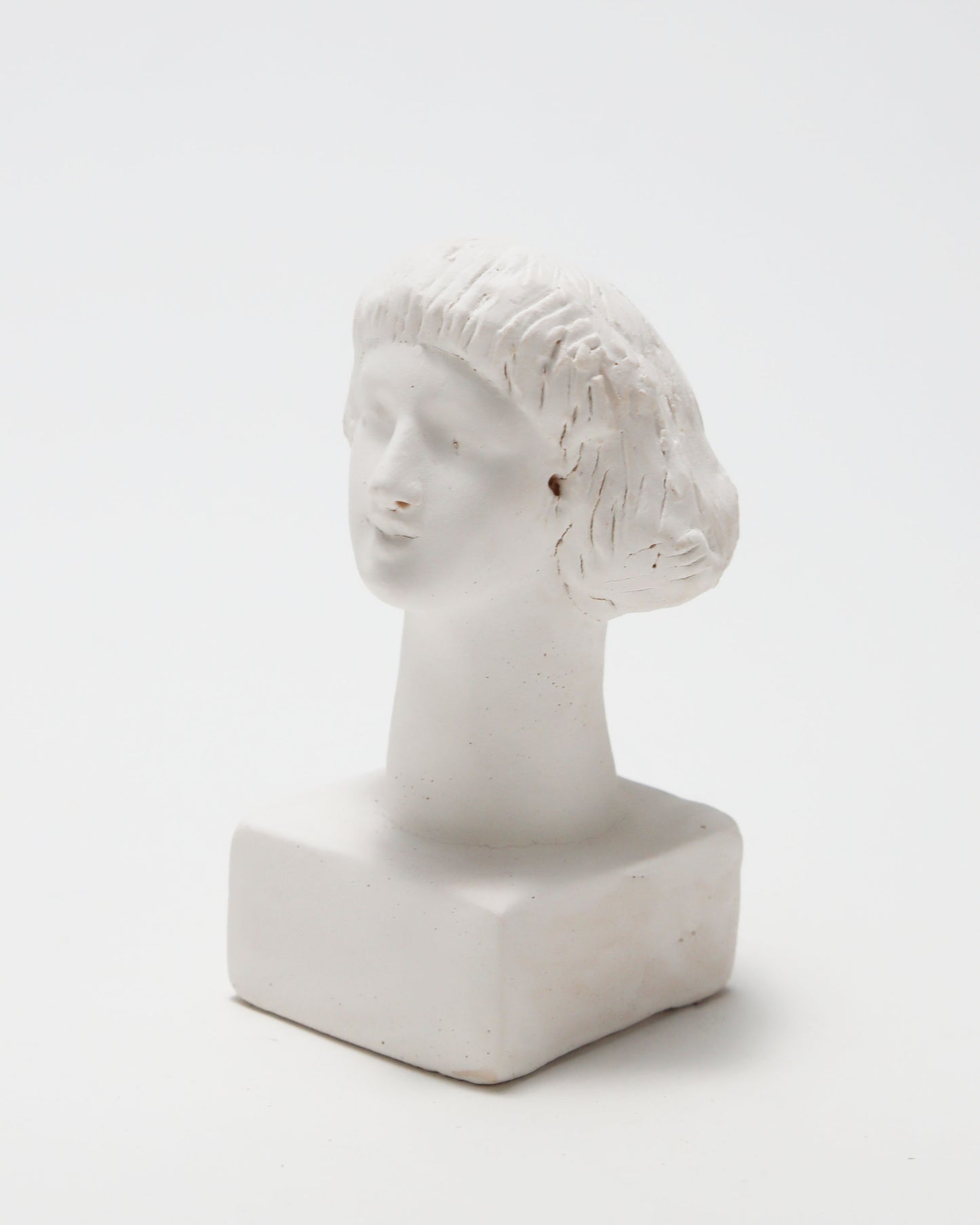 オブジェ Buste Socle Brun Blanc 2