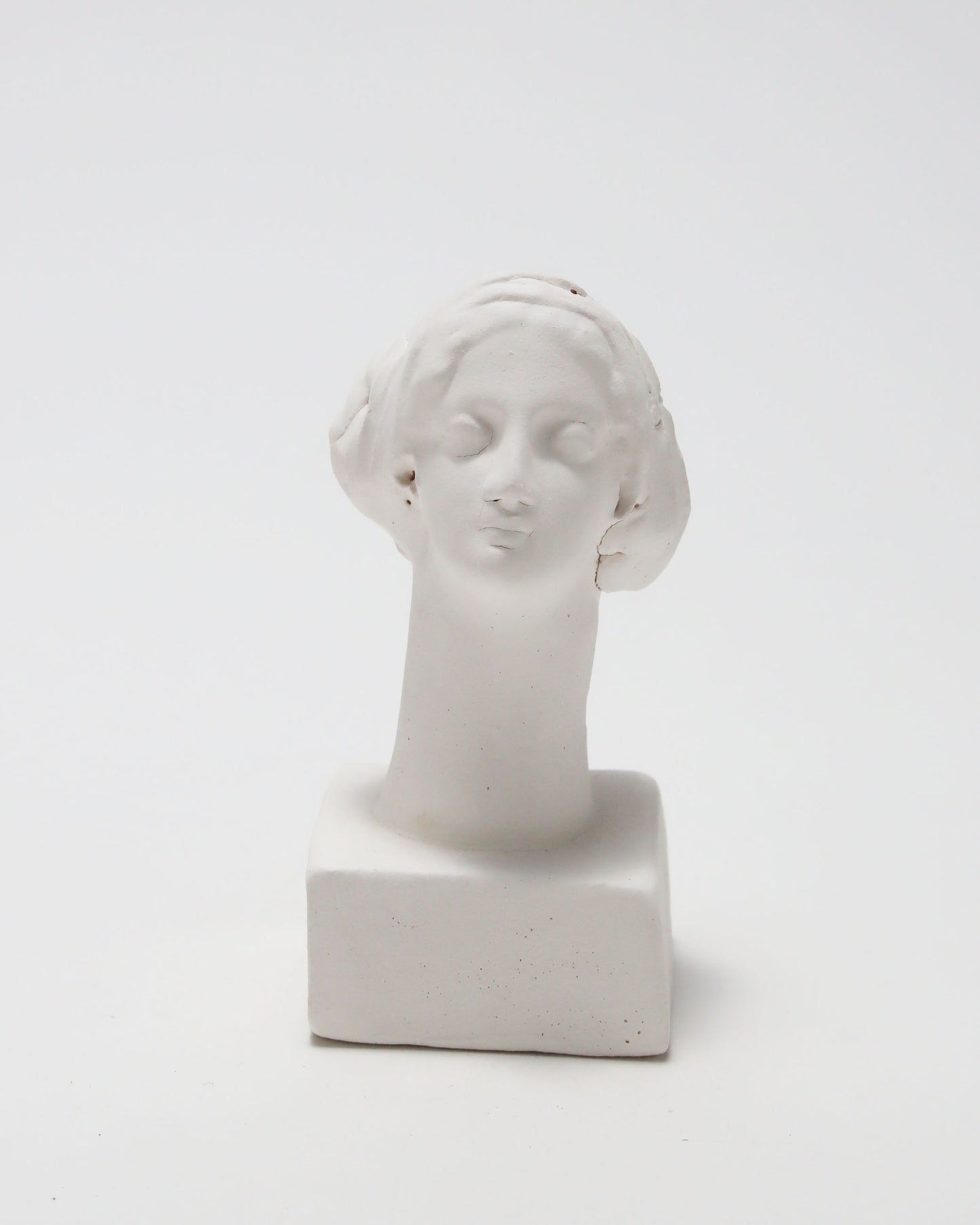 オブジェ Buste Socle Brun Blanc 20