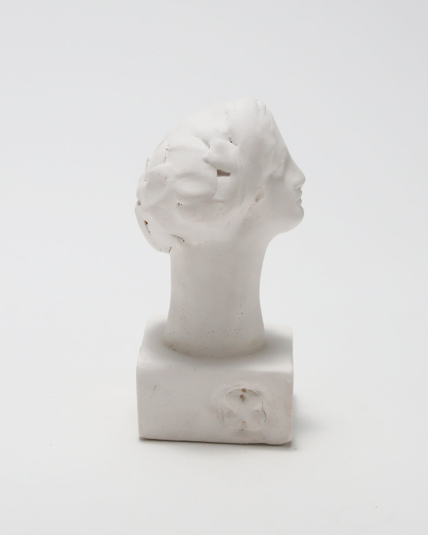 オブジェ Buste Socle Brun Blanc 20