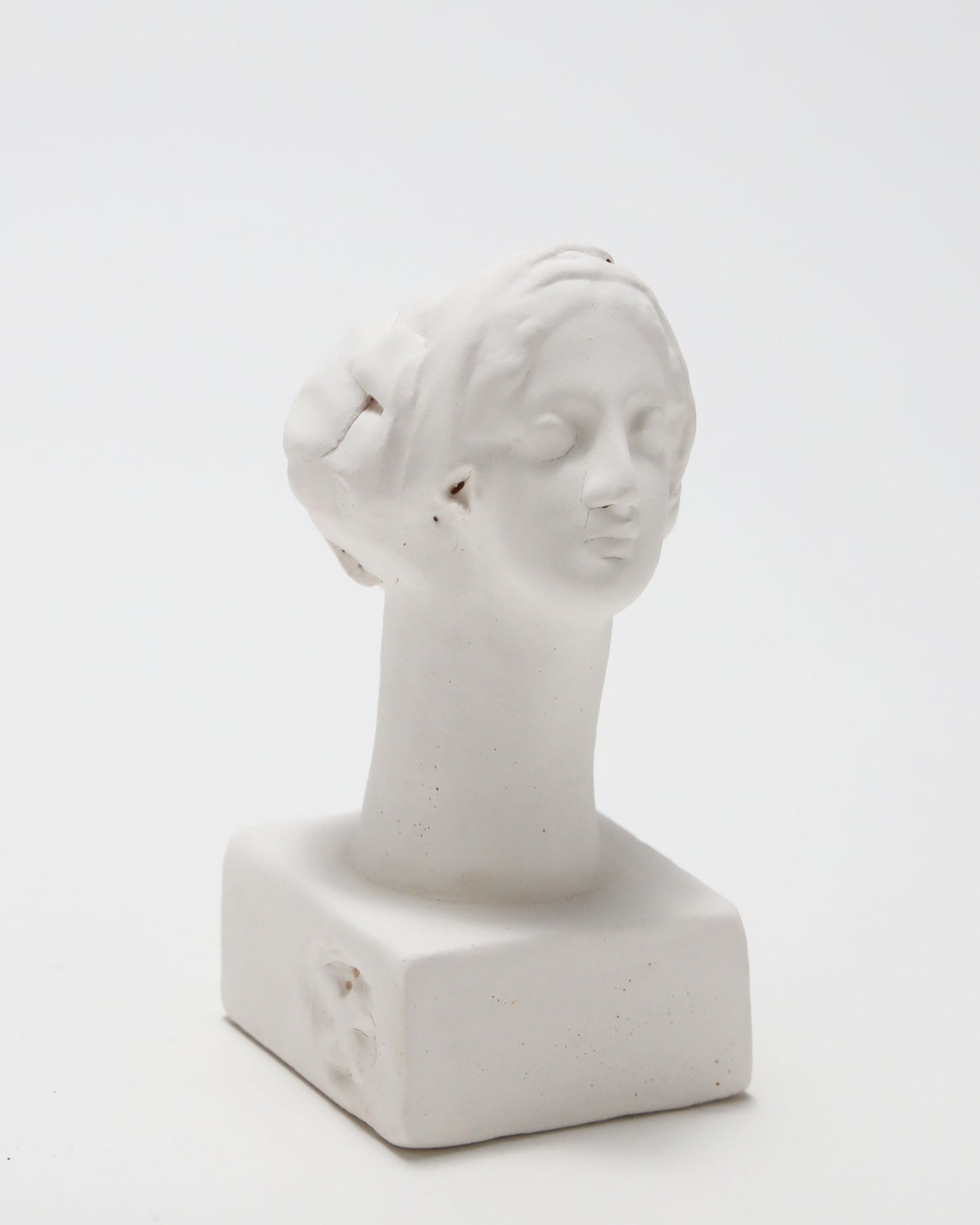 オブジェ Buste Socle Brun Blanc 20
