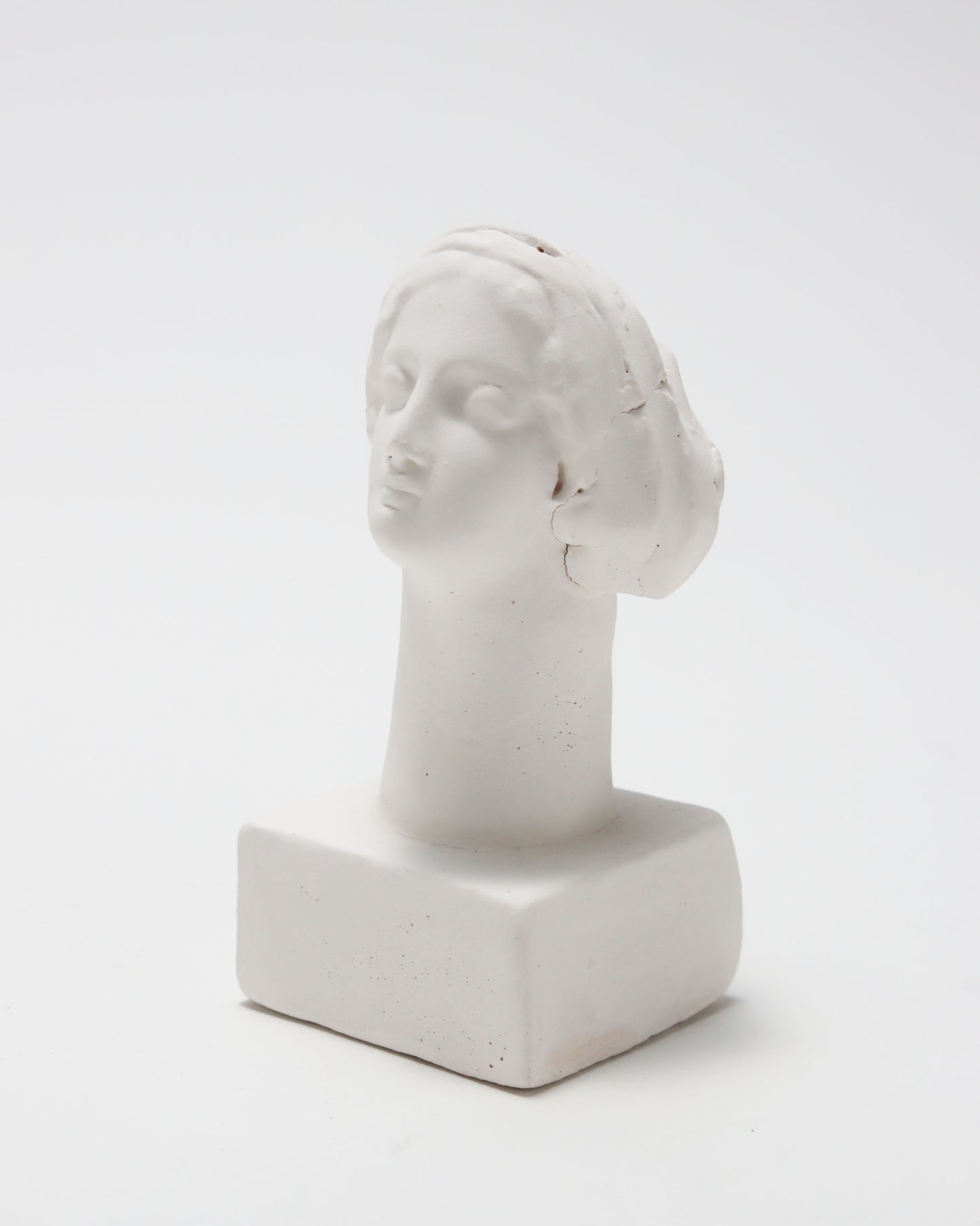 オブジェ Buste Socle Brun Blanc 20