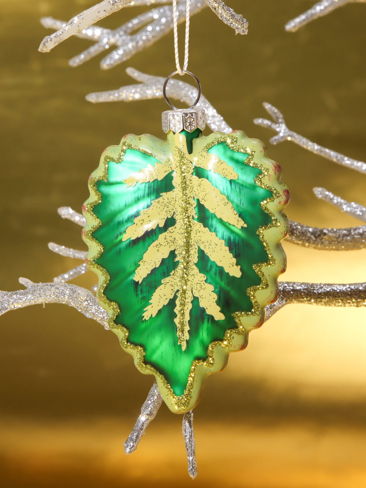 オーナメント GLASS LEAF