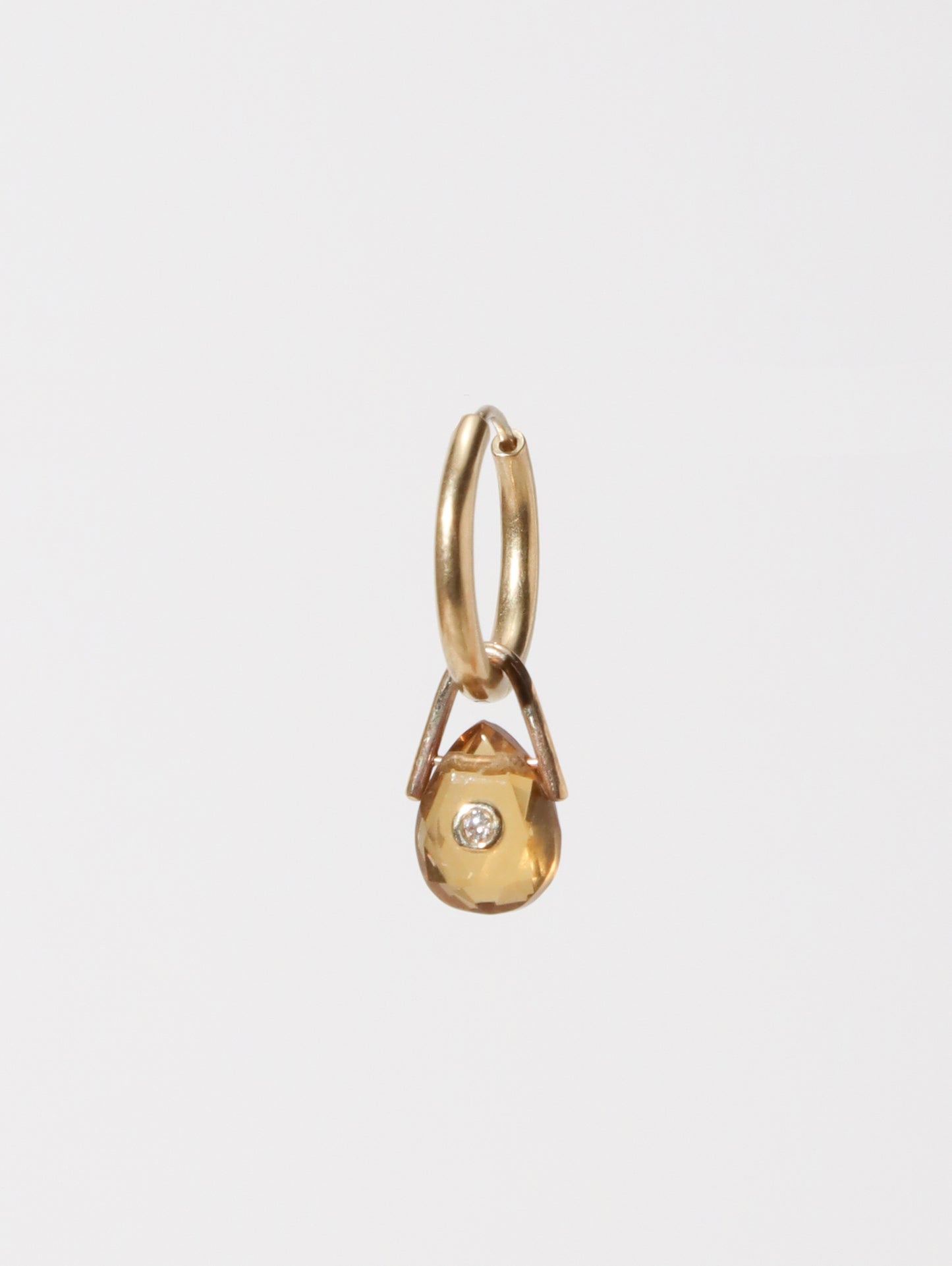 ORSO 片耳フープピアス HONEY QUARTZ