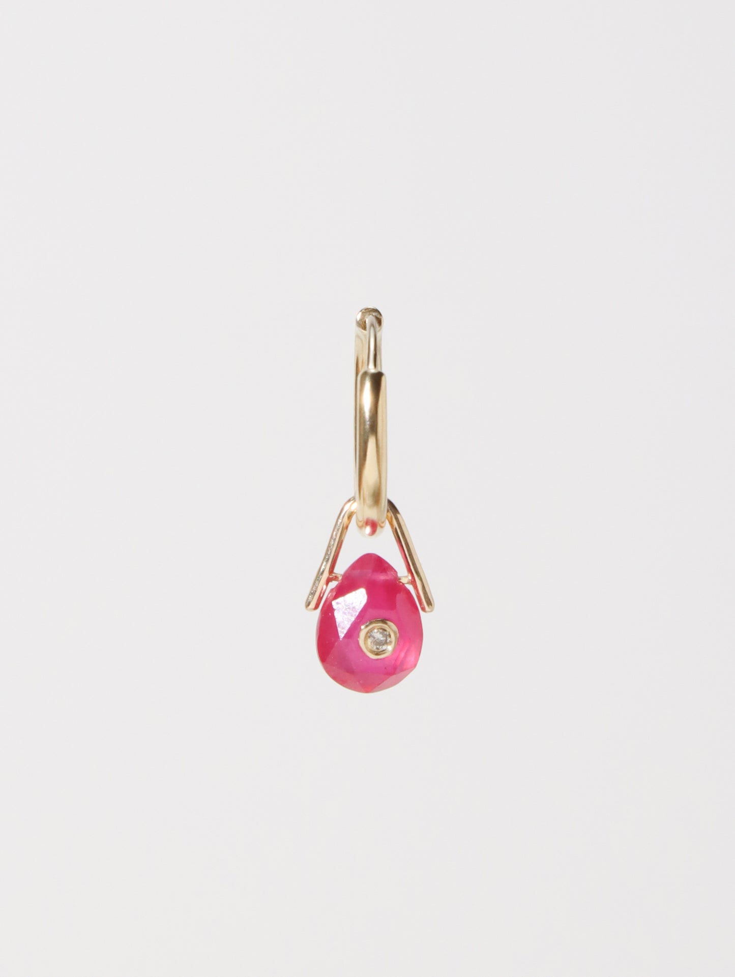 ORSO 片耳フープピアス RUBY