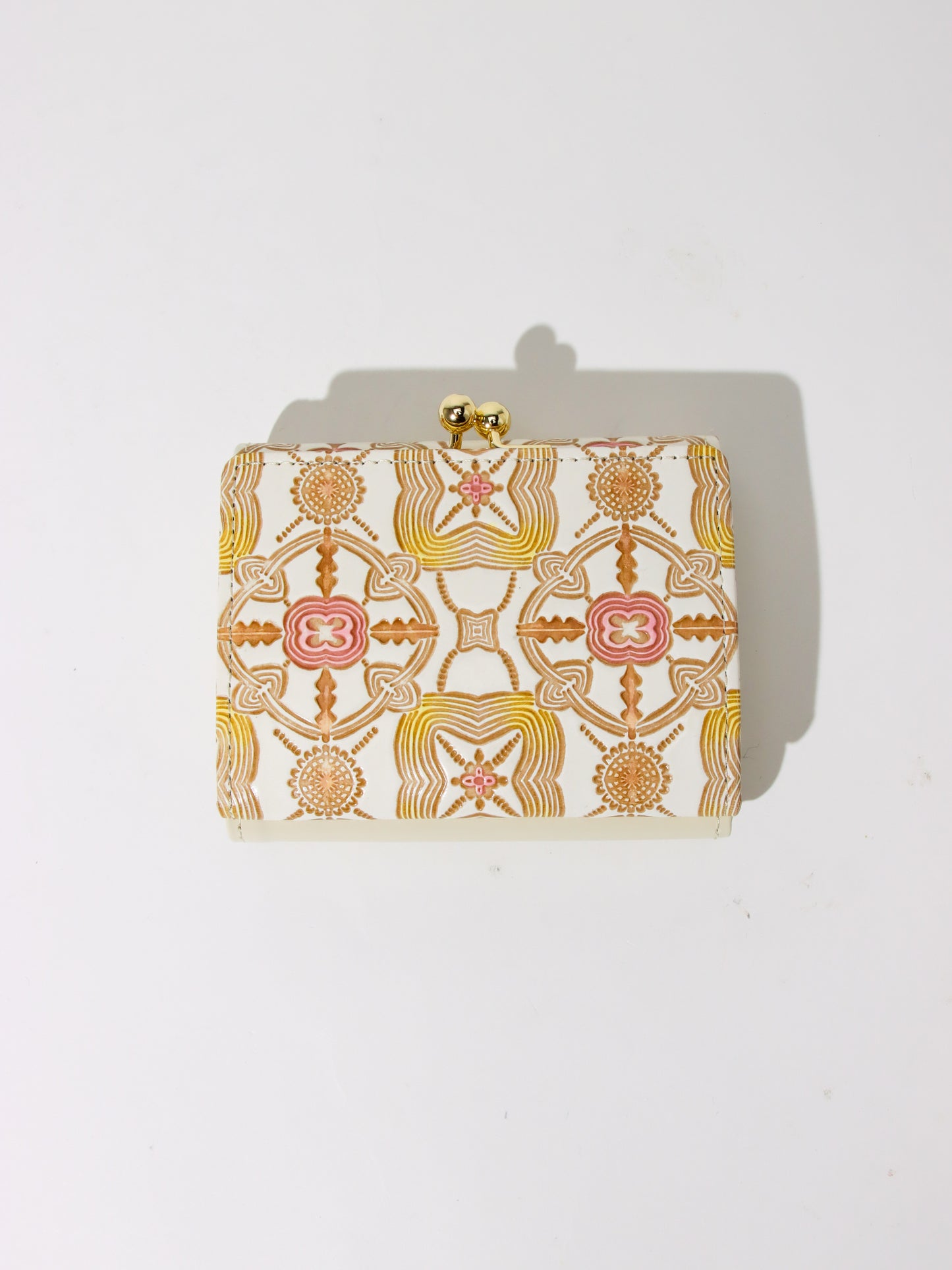 <文庫革 × Natalie Lete>三つ折り財布 HAPPY PATTERN
