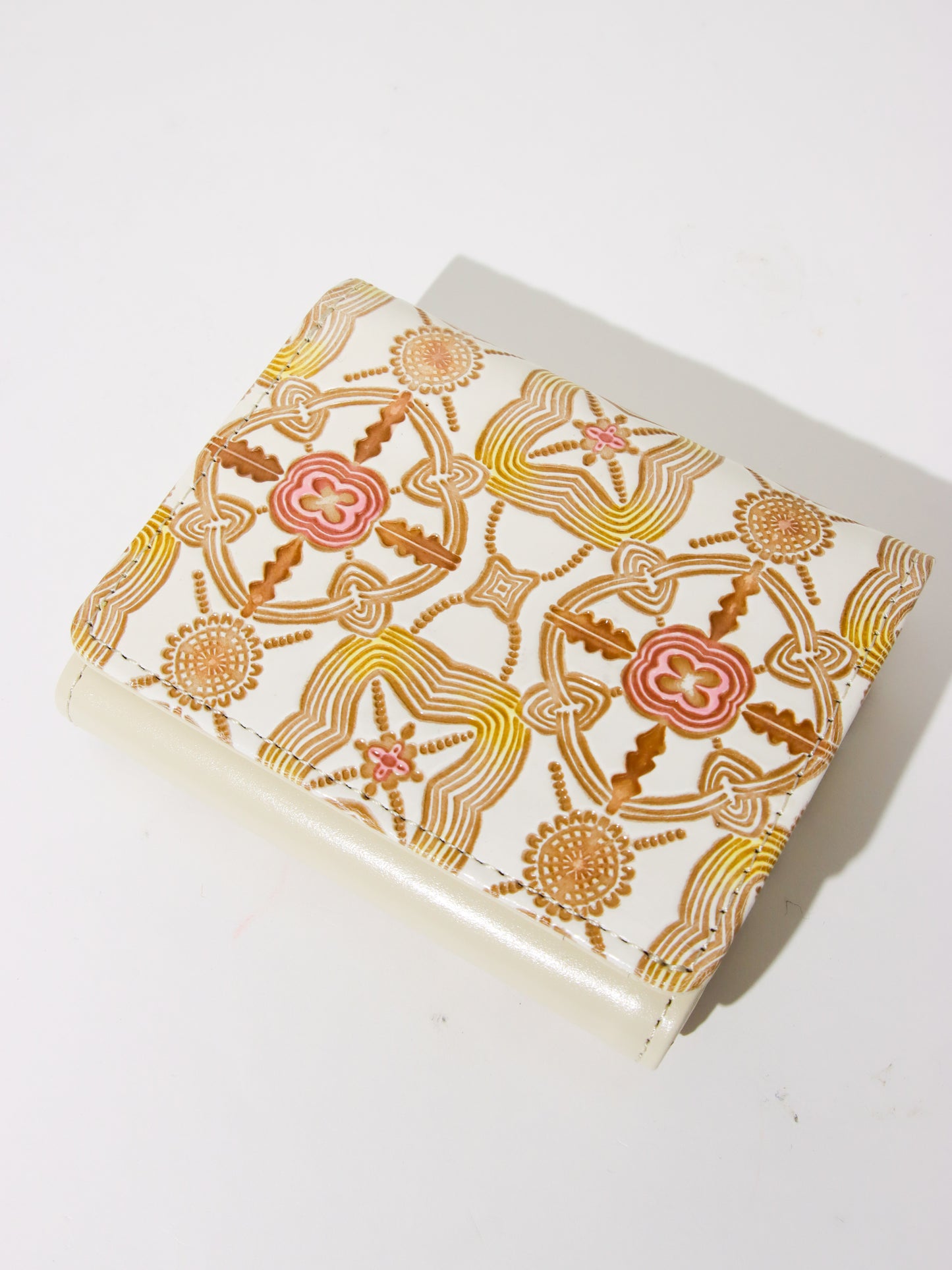 <文庫革 × Natalie Lete>三つ折り財布 HAPPY PATTERN