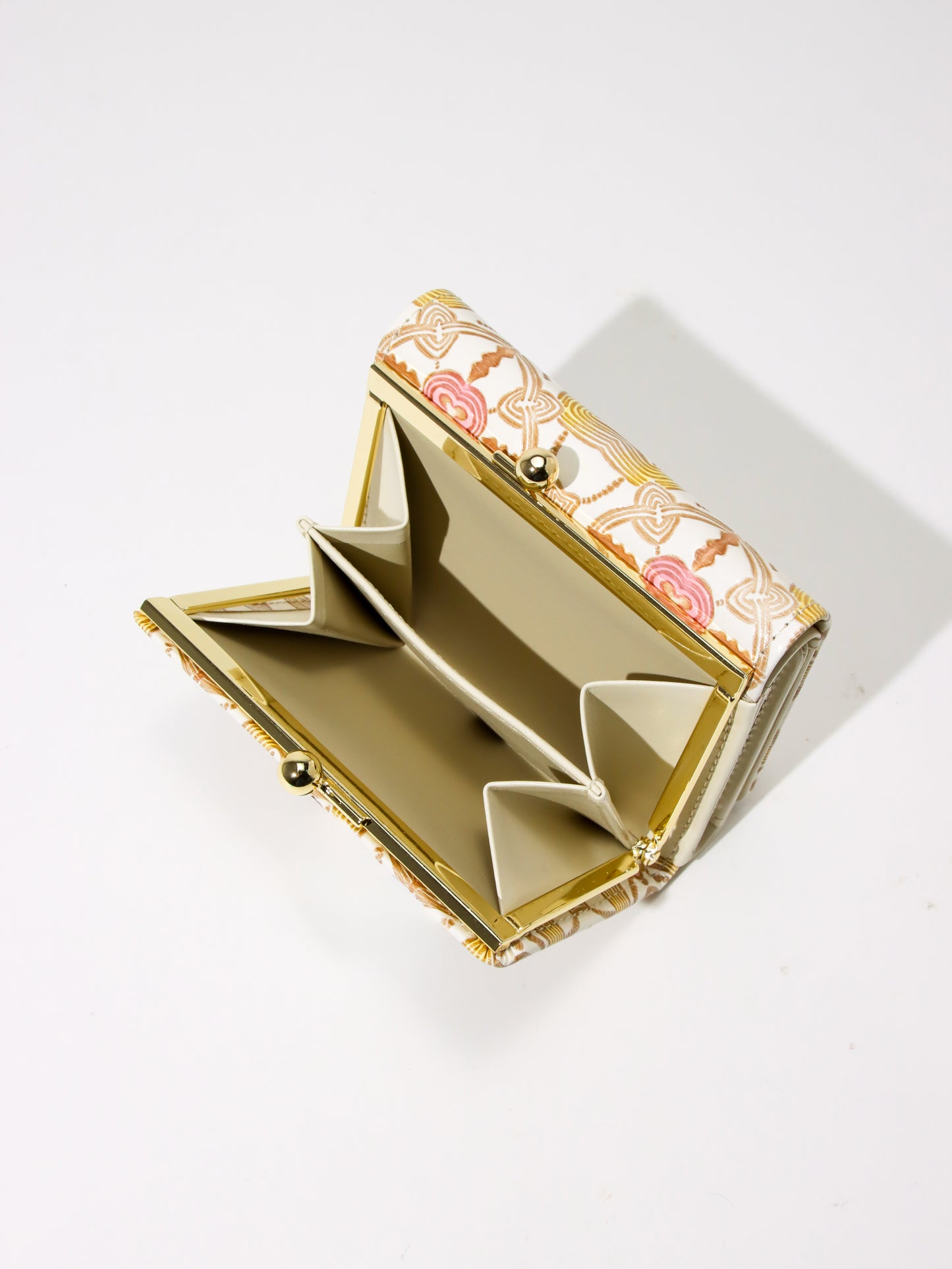 <文庫革 × Natalie Lete>三つ折り財布 HAPPY PATTERN
