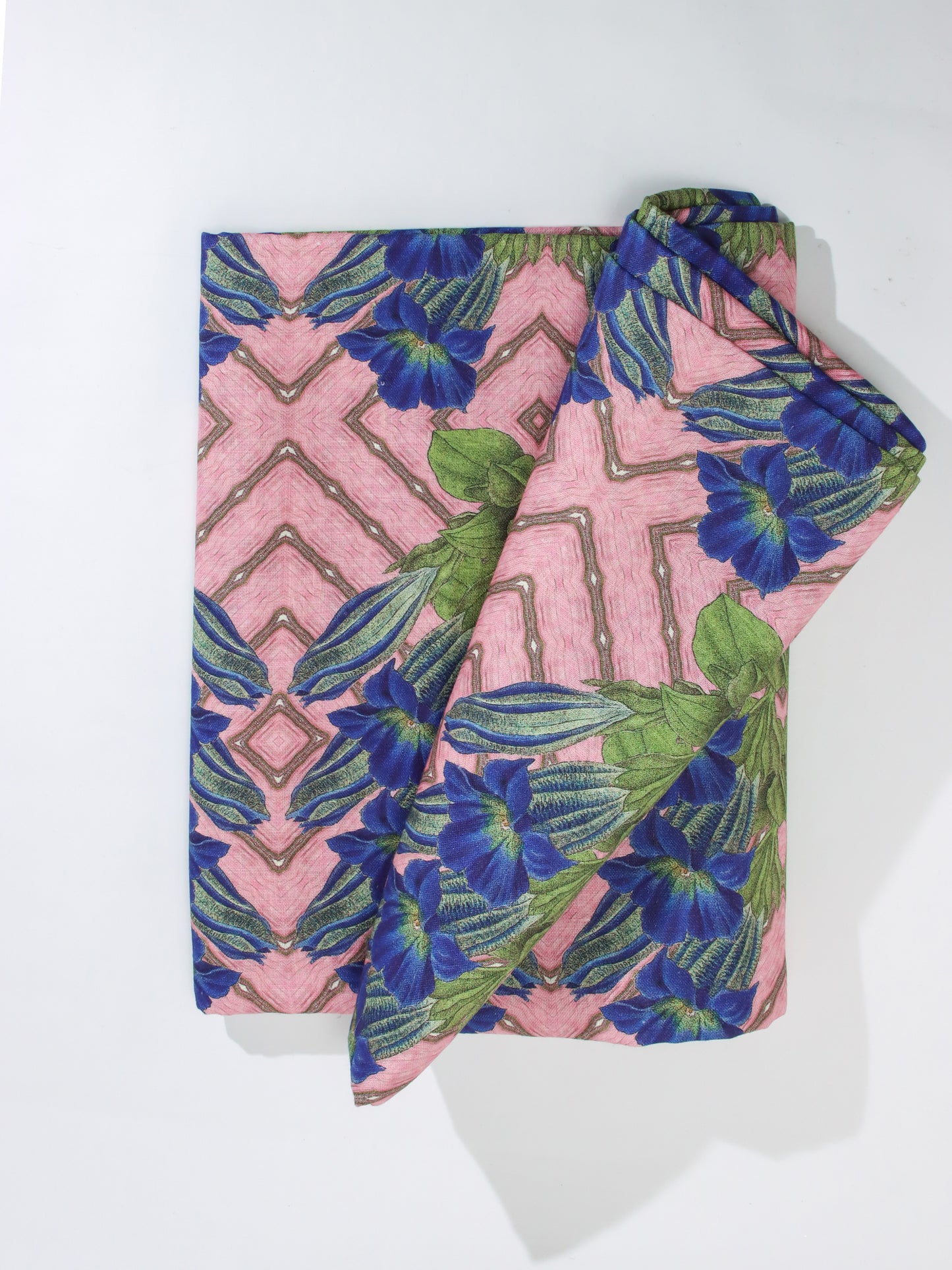 <AVENIDA HOME>ラージテーブルクロス Blue Flower 150×300