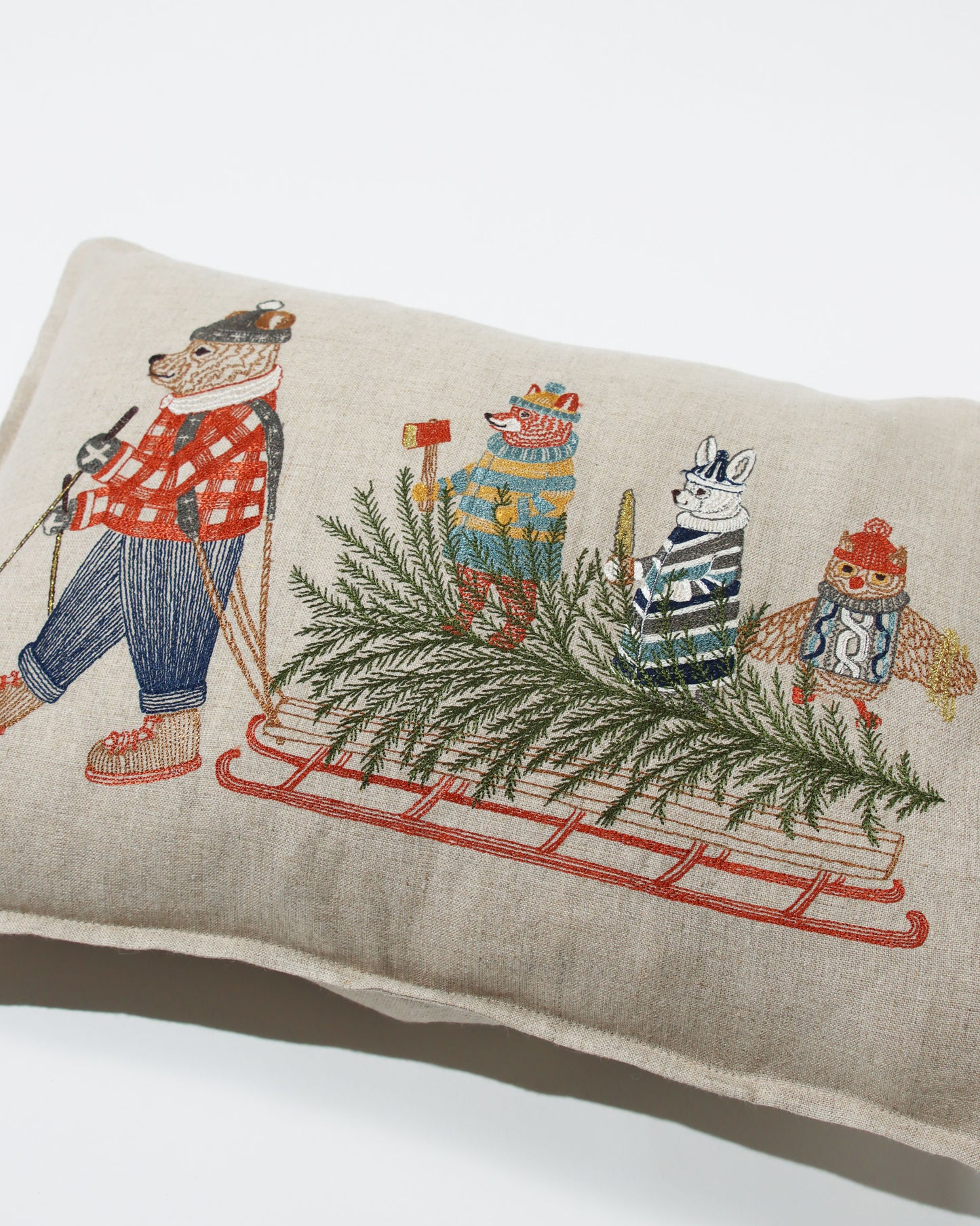 クッションカバー 30×40 Christmas Tree Sled