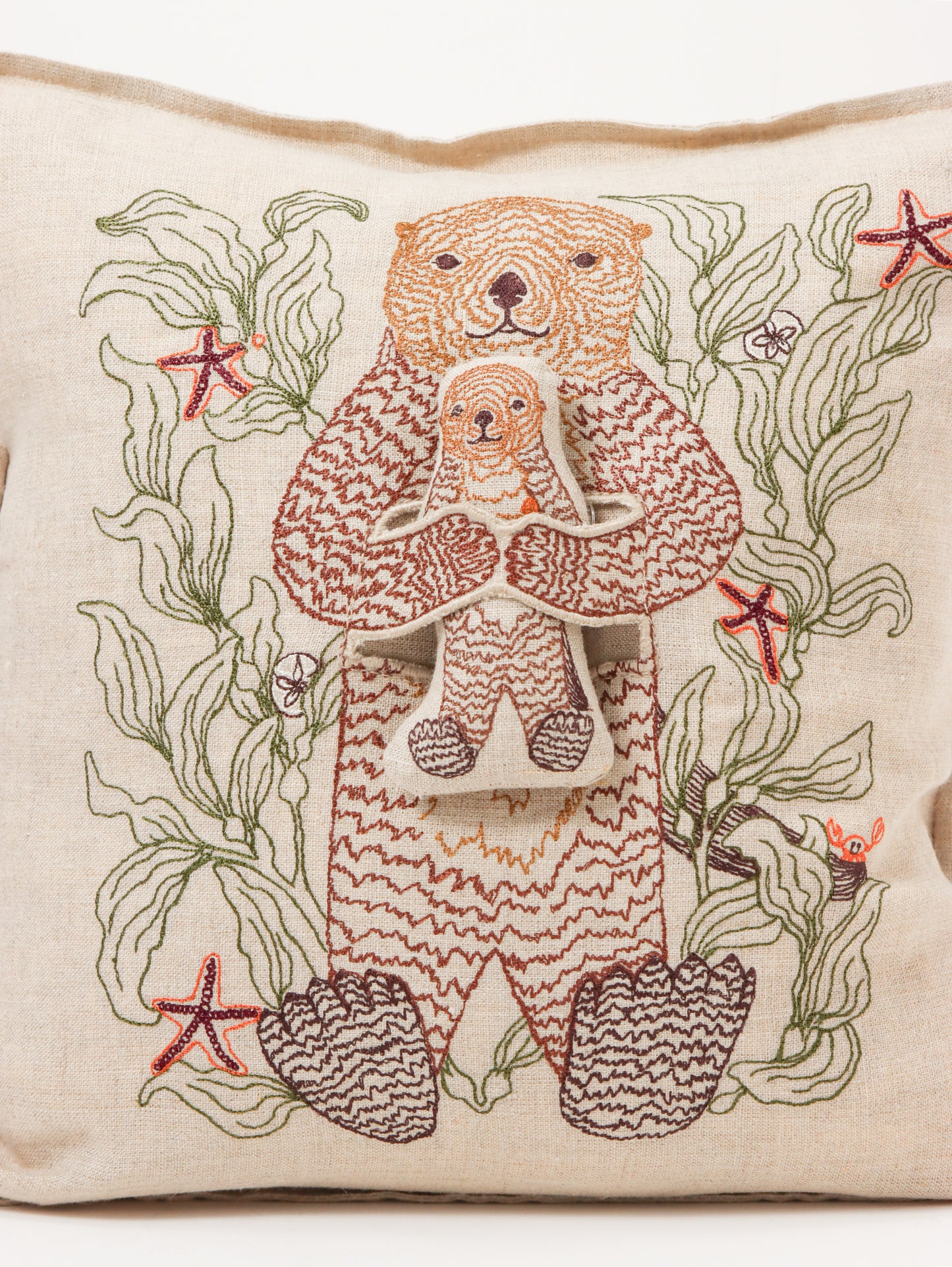 クッションカバー 30x30 Otter Mama