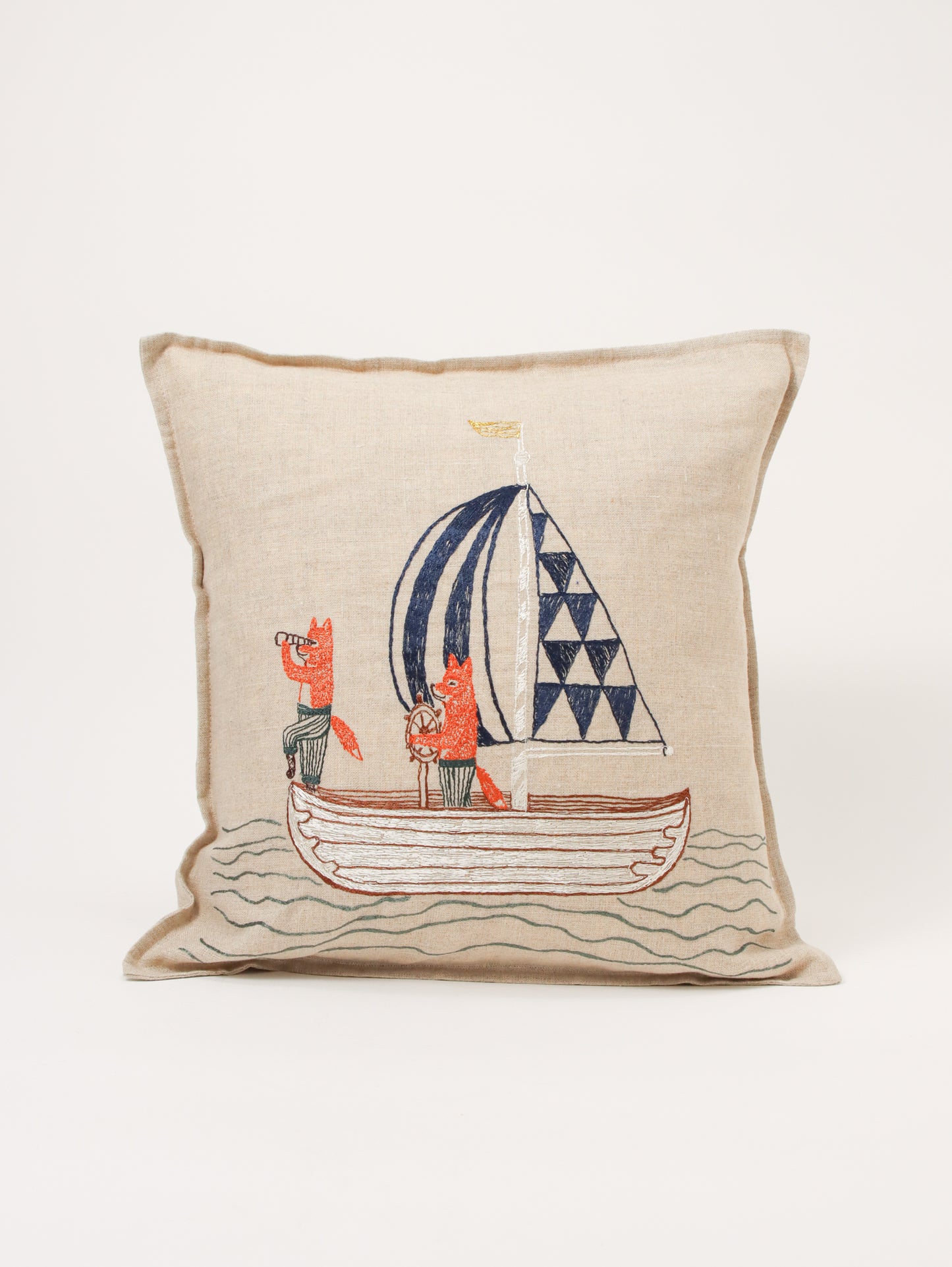 クッションカバー 30x30 Sailing Foxes