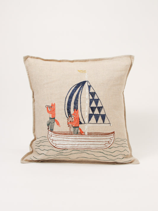 クッションカバー 30x30 Sailing Foxes