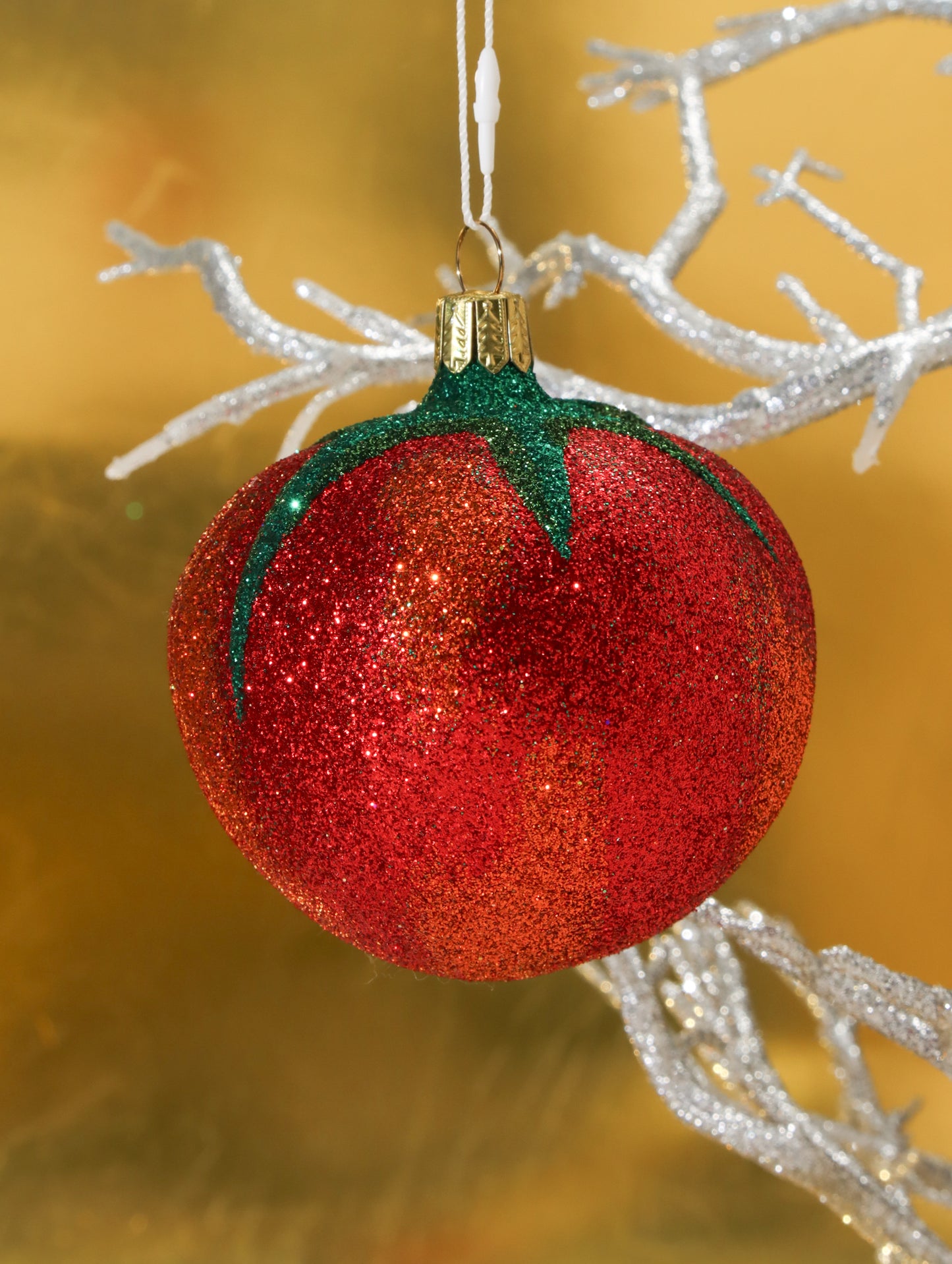 オーナメント TOMATO LARGE WITH GLITTER