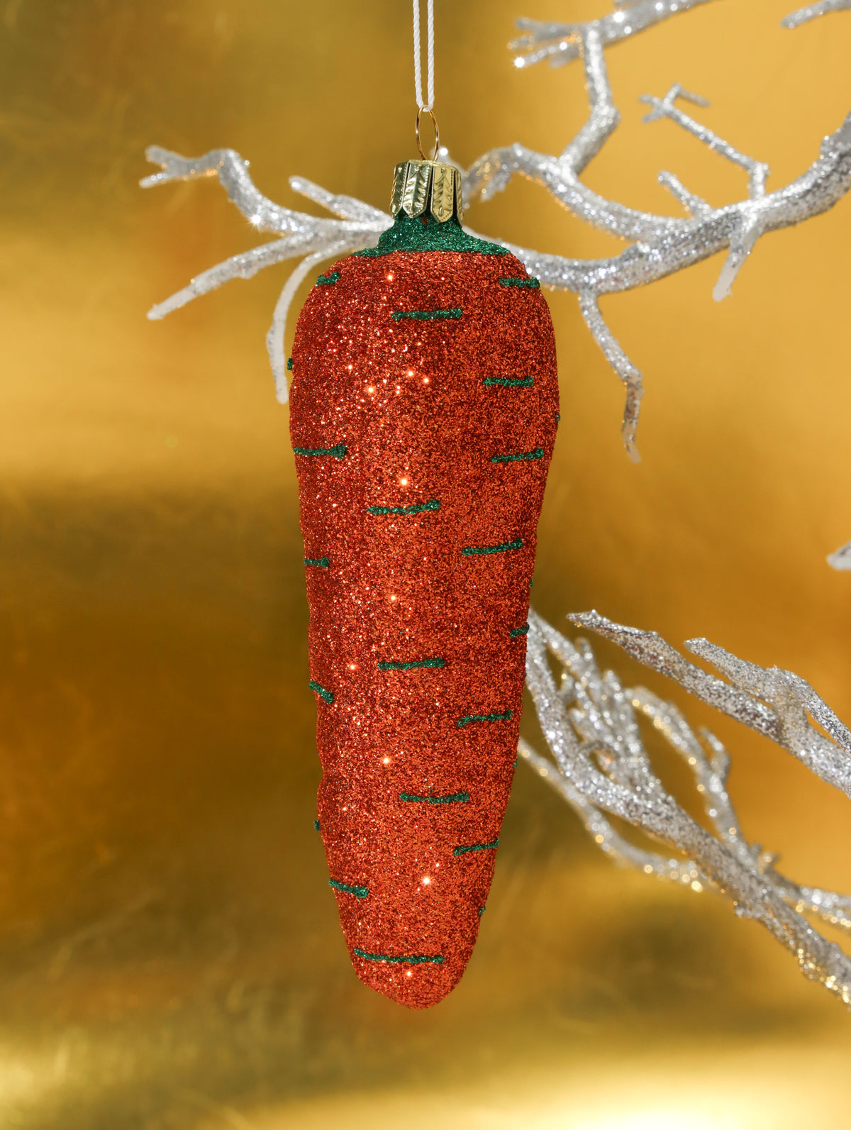 オーナメント CARROT LARGE GLITTER
