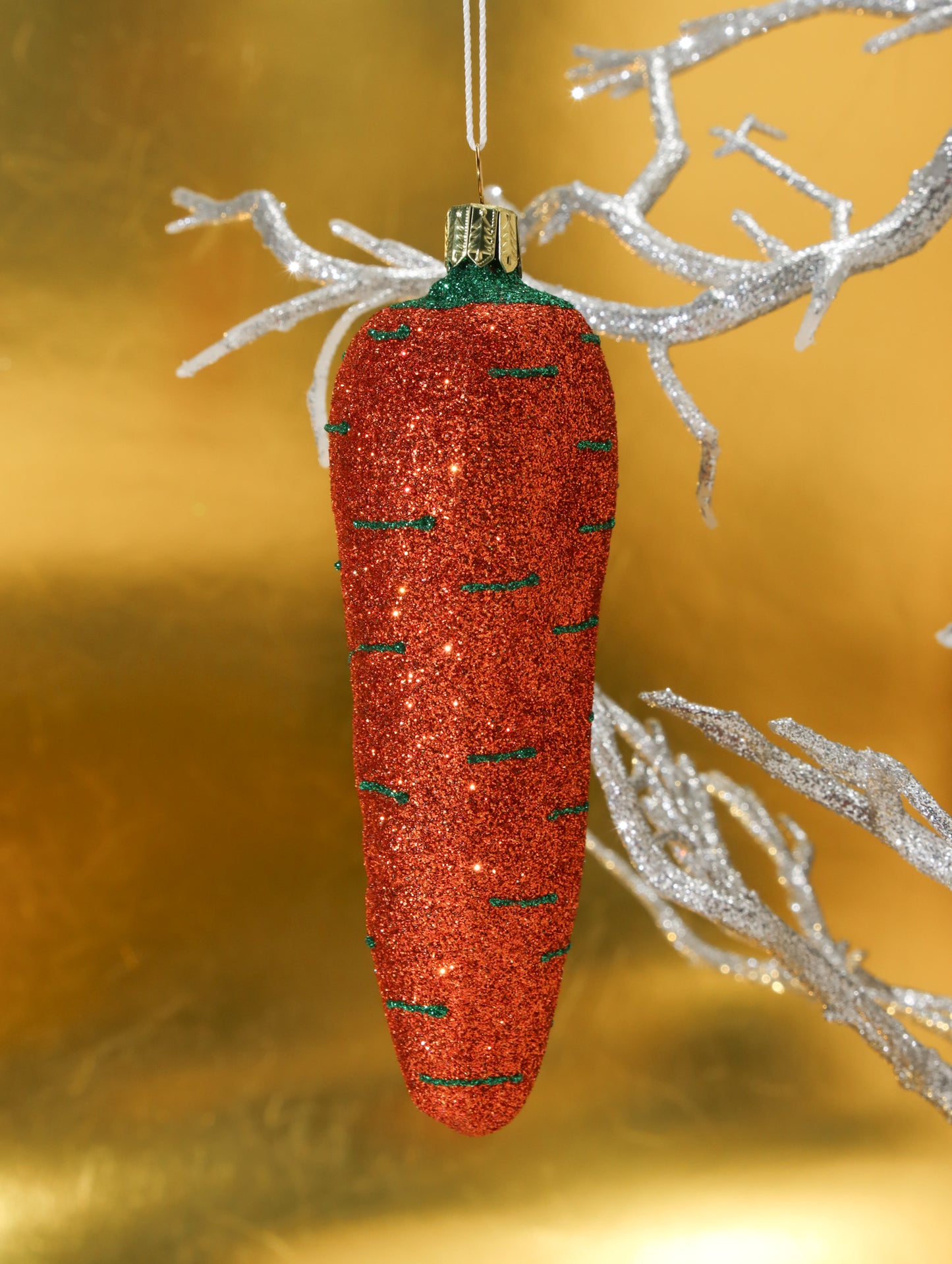 オーナメント CARROT LARGE GLITTER