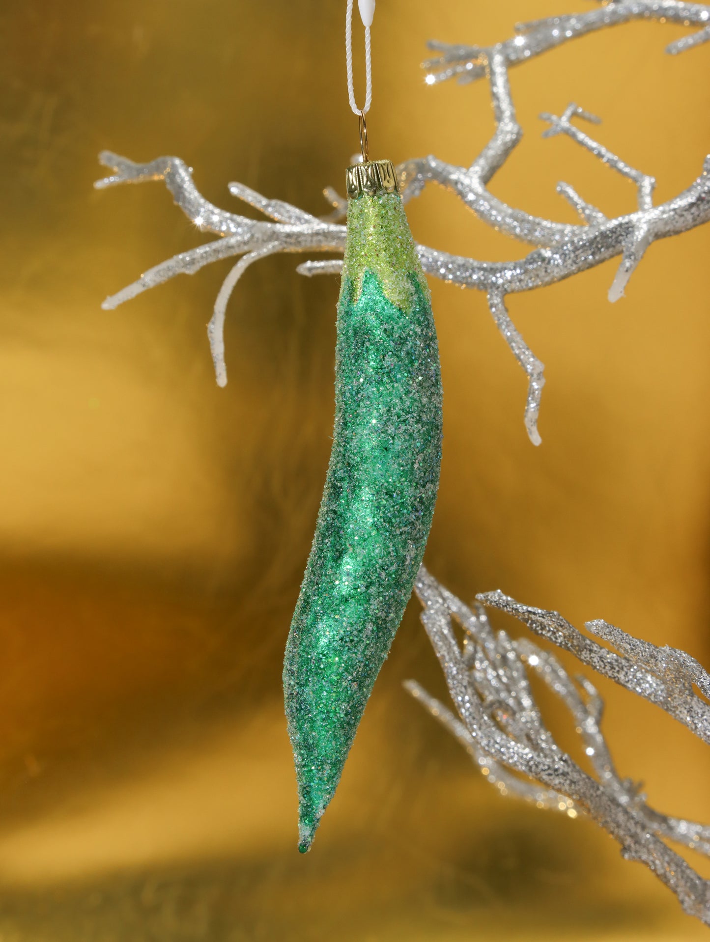 オーナメント PEA POD W GLITTER