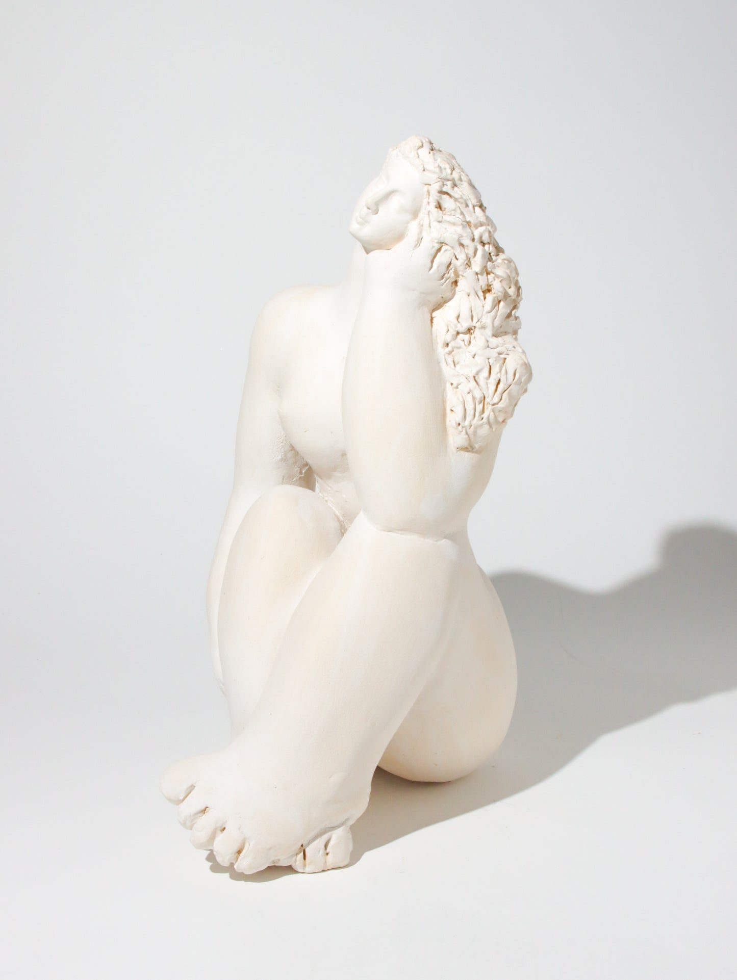 オブジェ Femme blanche pensive 35cm