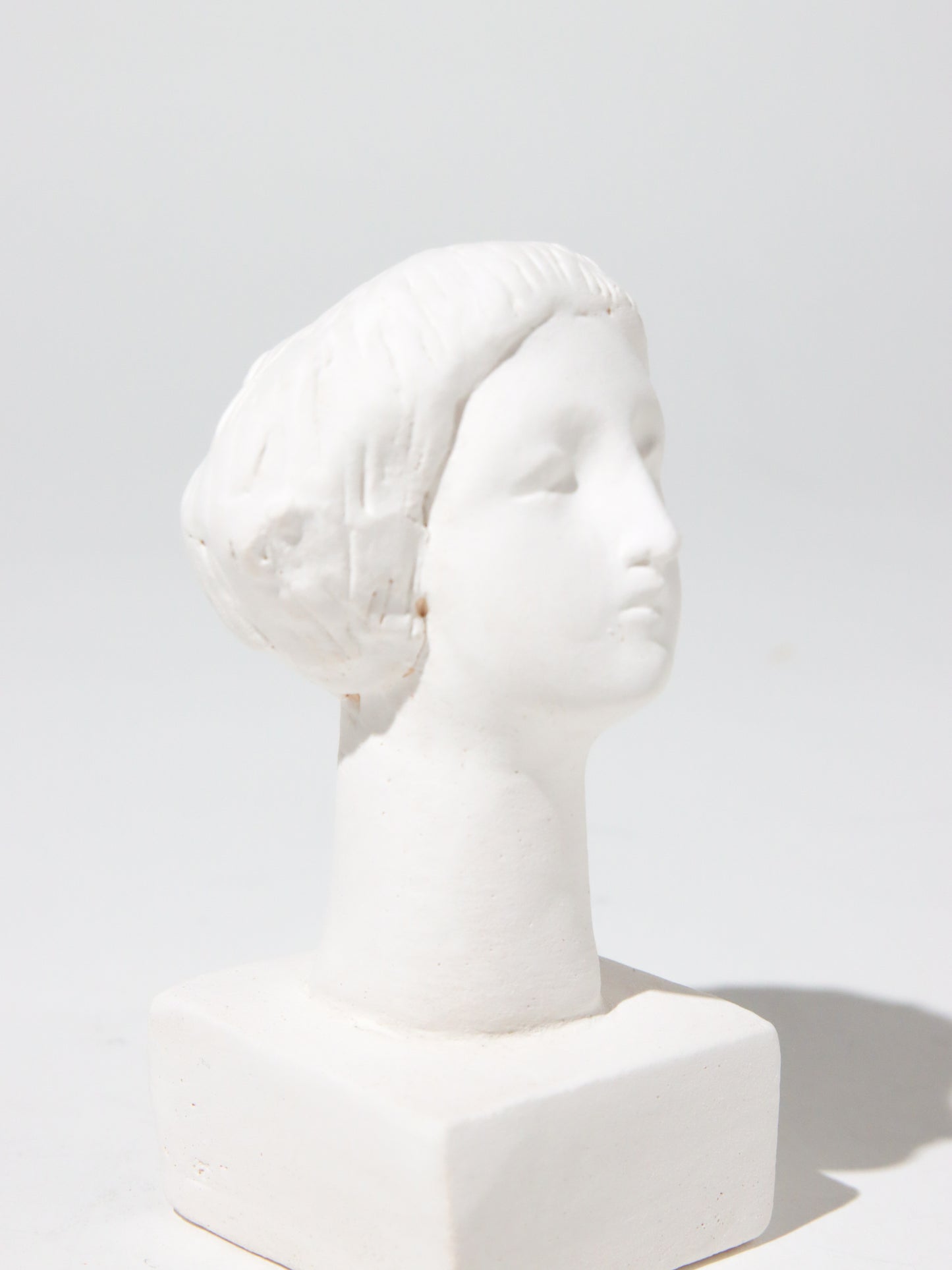 オブジェ Buste Socle Brun Blanc 4